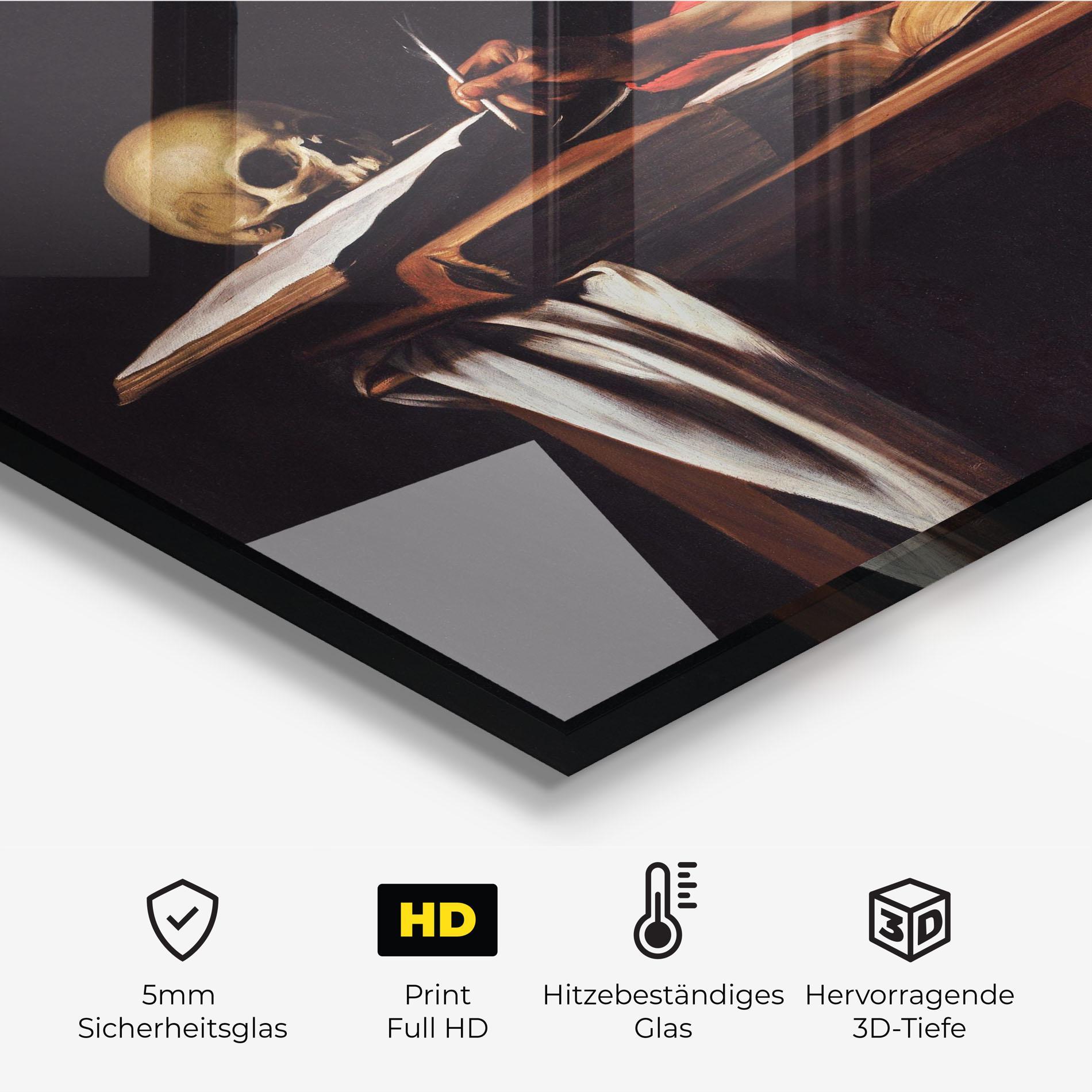 Küchenrückwand Glas Saint Jerome Writing mockup 2