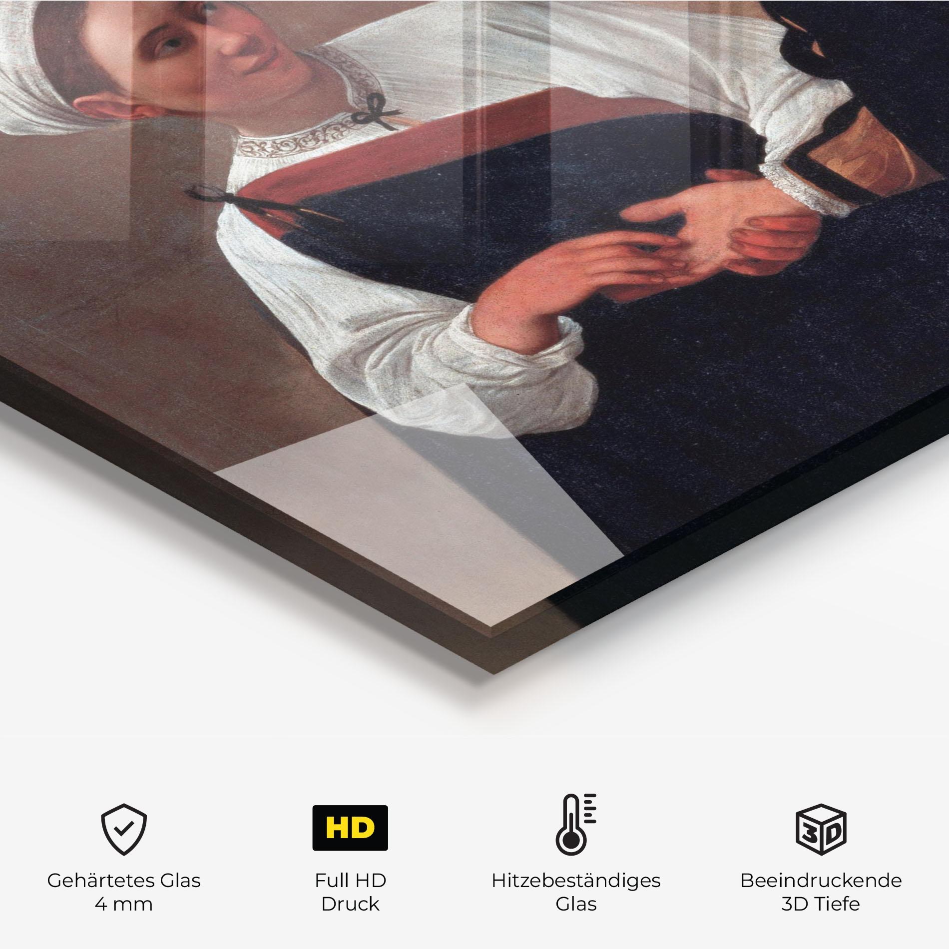 Küchenrückwand Glas Caravaggio Good Luck mockup 2