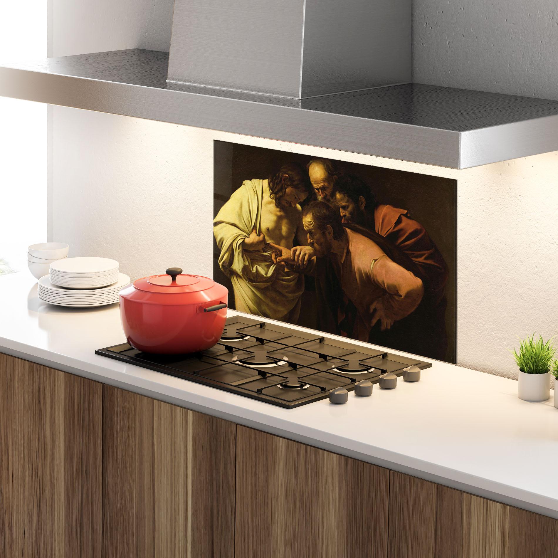 Küchenrückwand Glas Der Unglaubige Thomas mockup 4