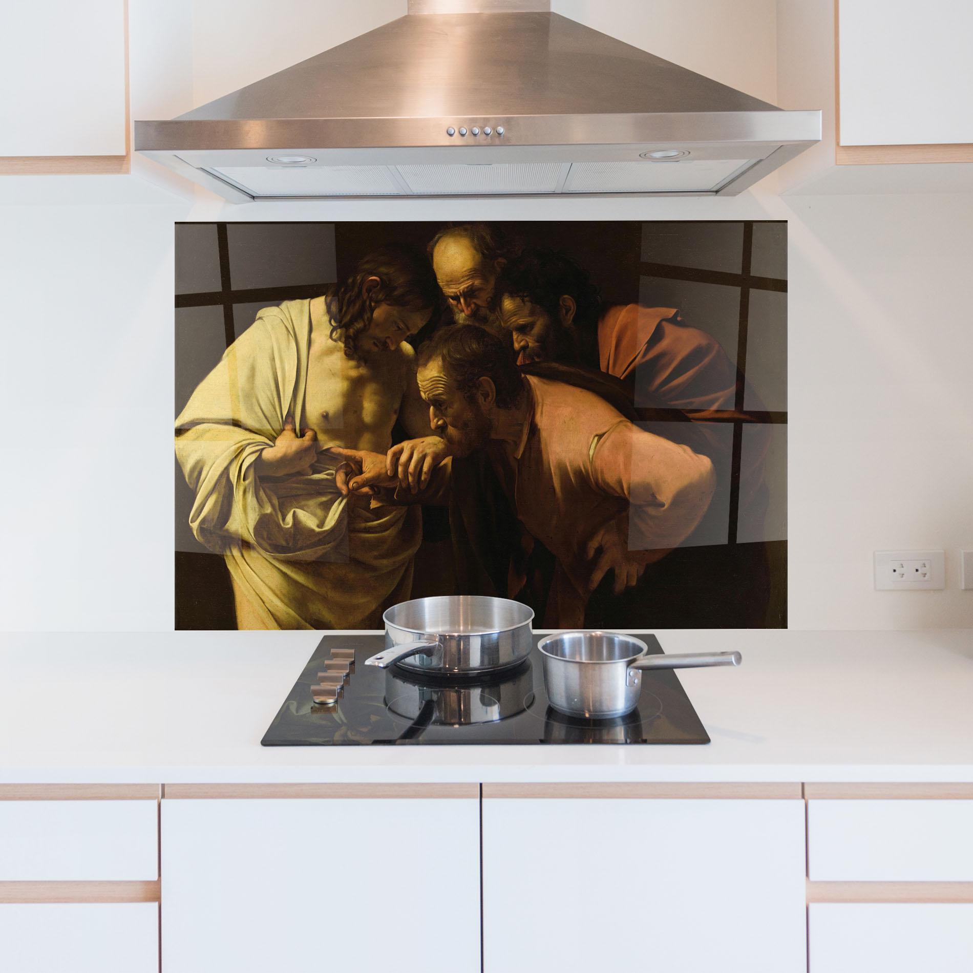 Küchenrückwand Glas Der Unglaubige Thomas mockup 5