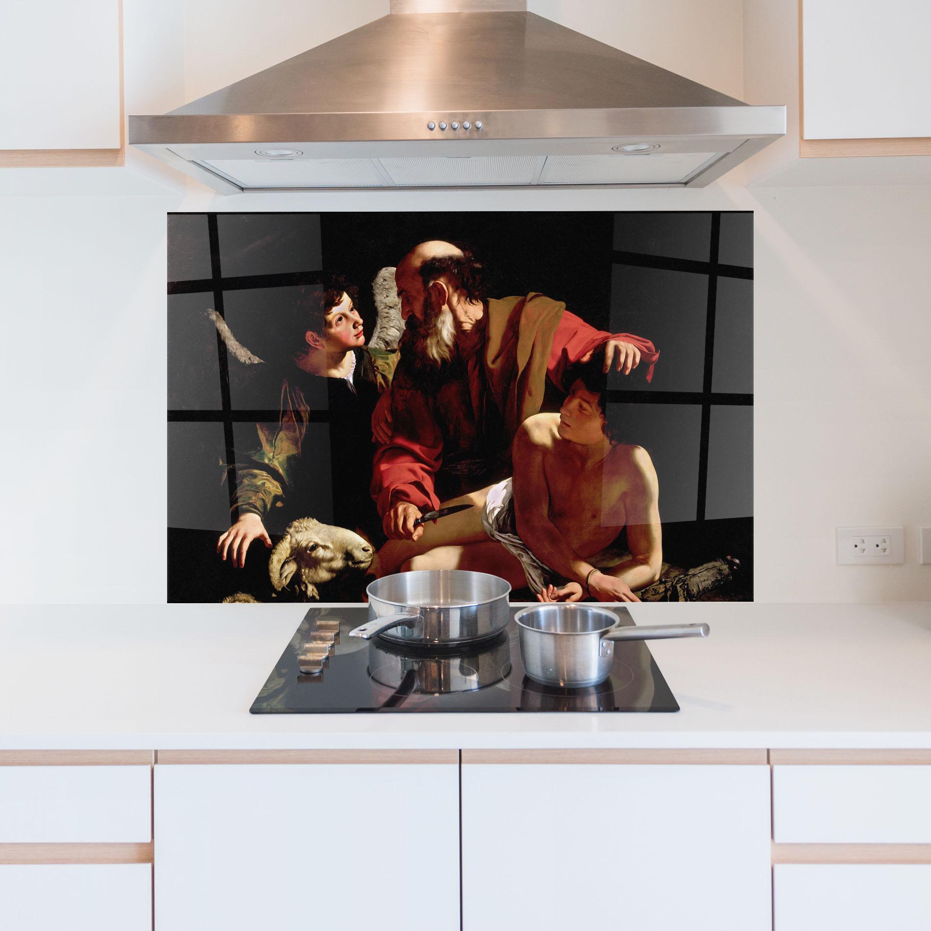 Küchenrückwand Glas Sacrifice Of Isaac mockup 5