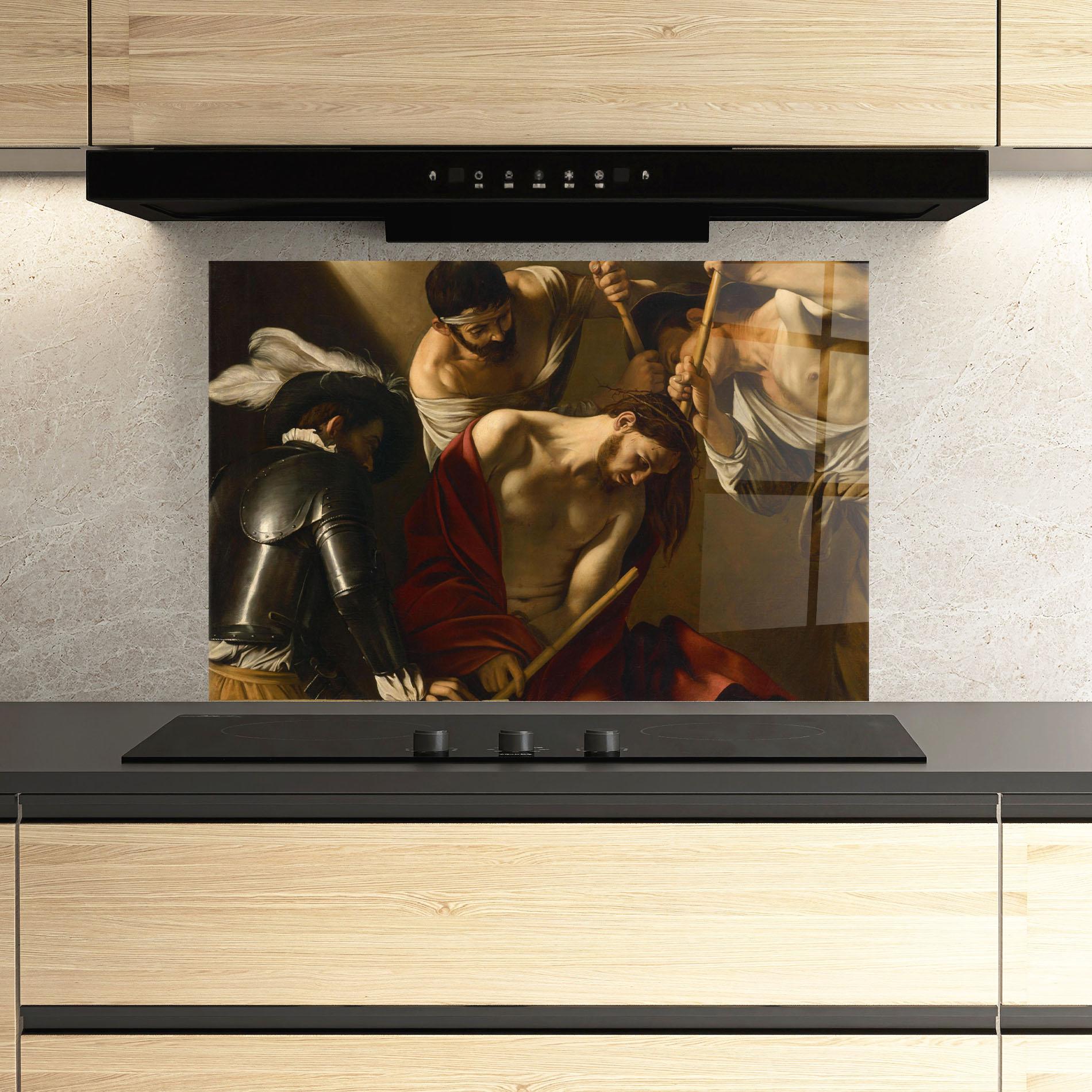 Küchenrückwand Glas Crowning With Thorns mockup 3