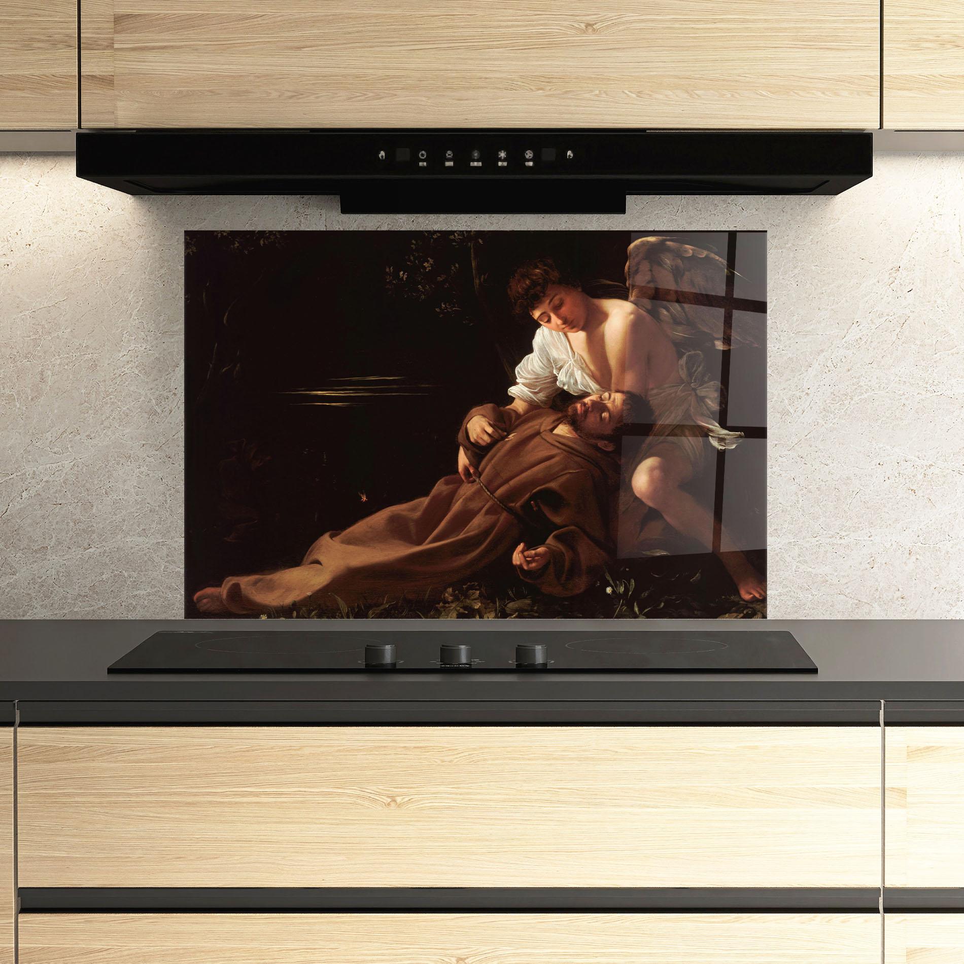 Küchenrückwand Glas Francis Of Assisi In Ecstasy mockup 3