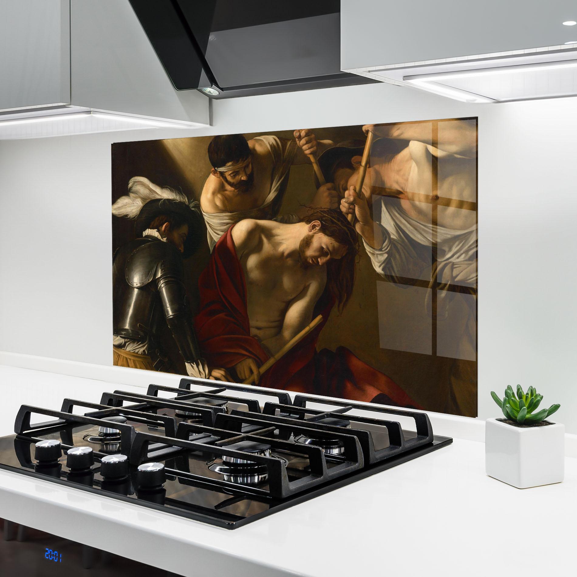 Küchenrückwand Glas Crowning With Thorns mockup 6
