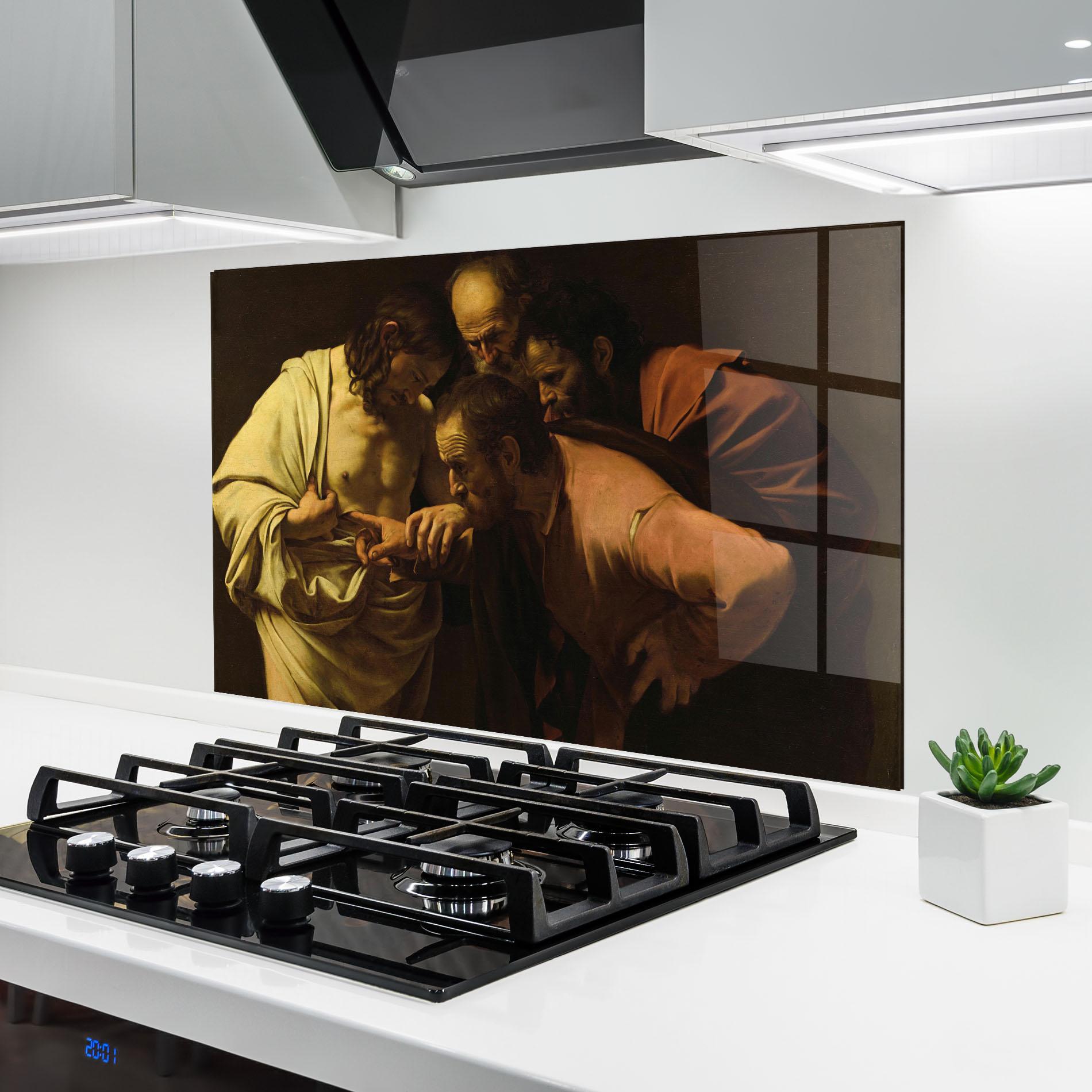 Küchenrückwand Glas Der Unglaubige Thomas mockup 6