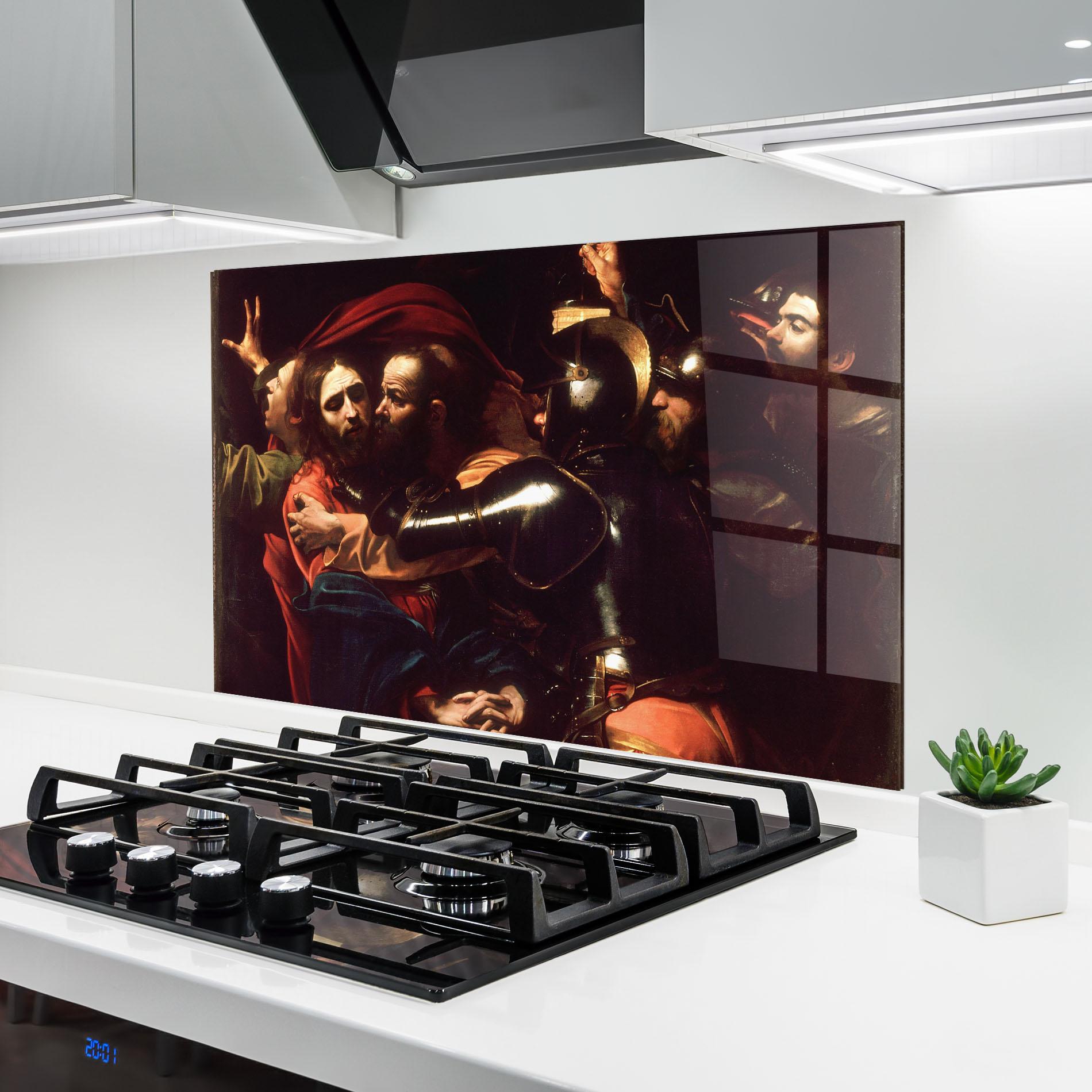 Küchenrückwand Glas The Taking Of Christ mockup 6