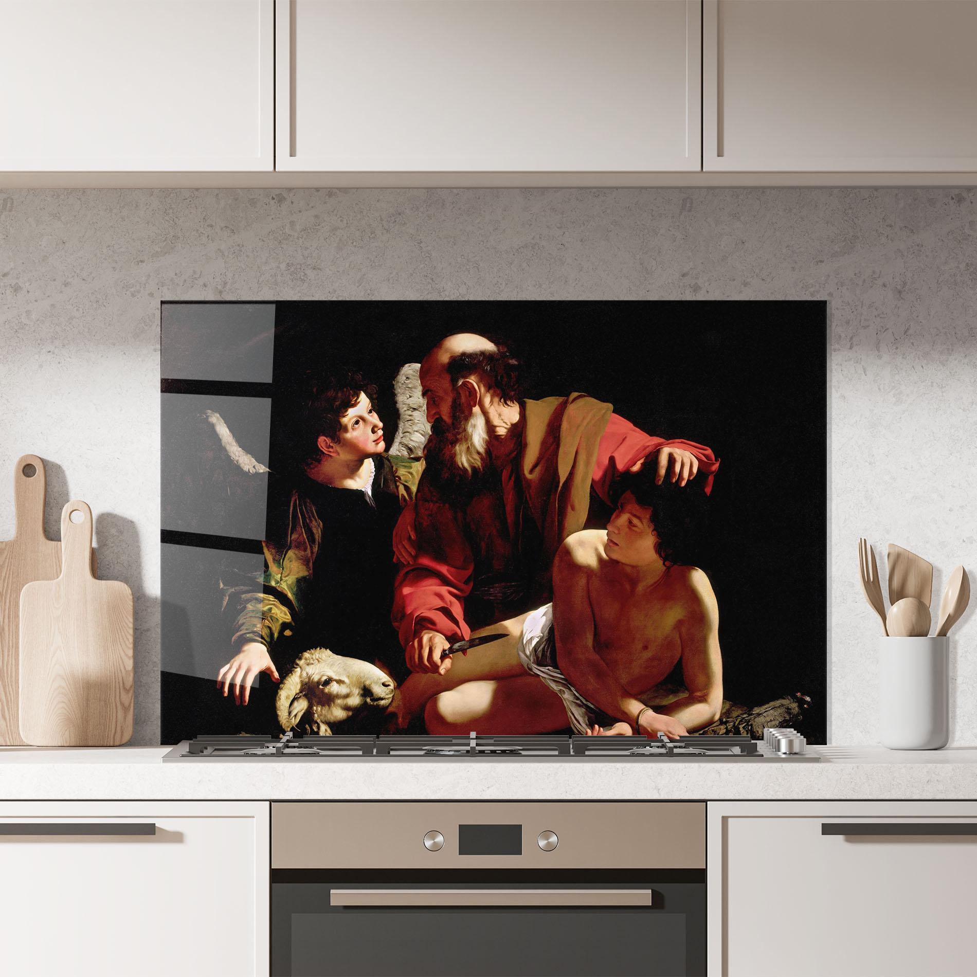 Küchenrückwand Glas Sacrifice Of Isaac mockup 7