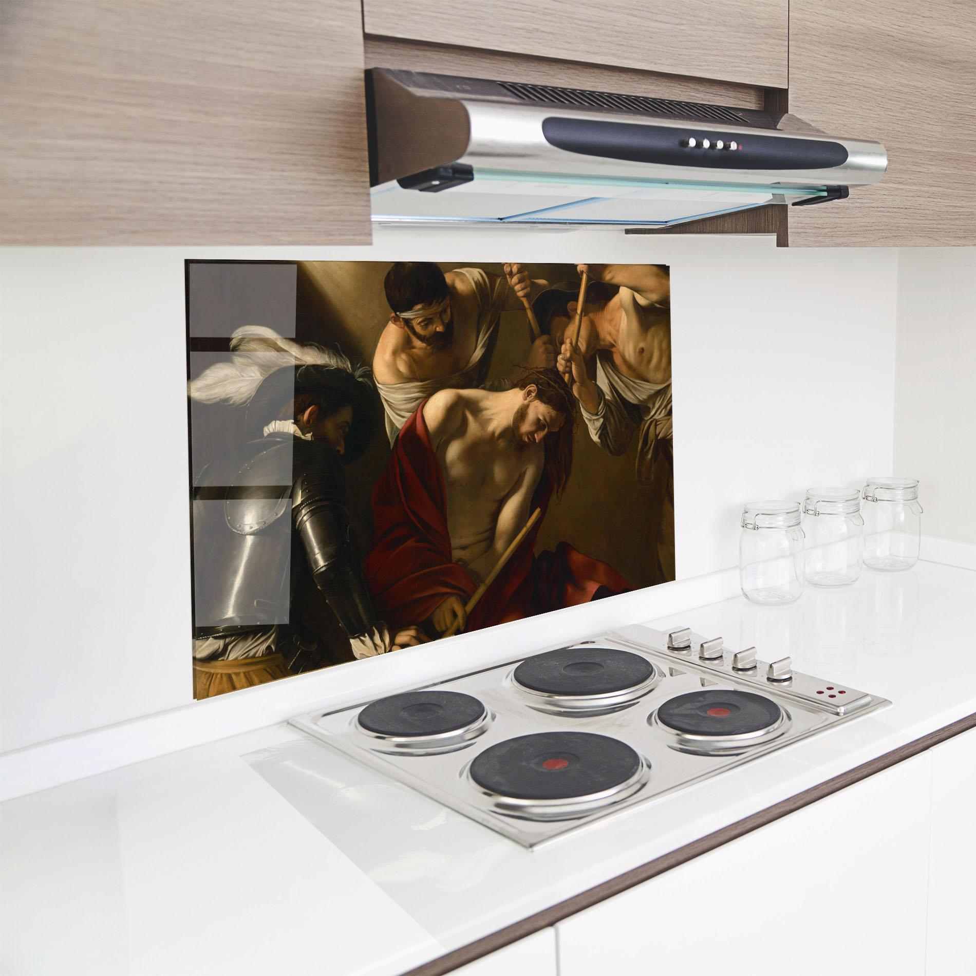 Küchenrückwand Glas Crowning With Thorns mockup 8