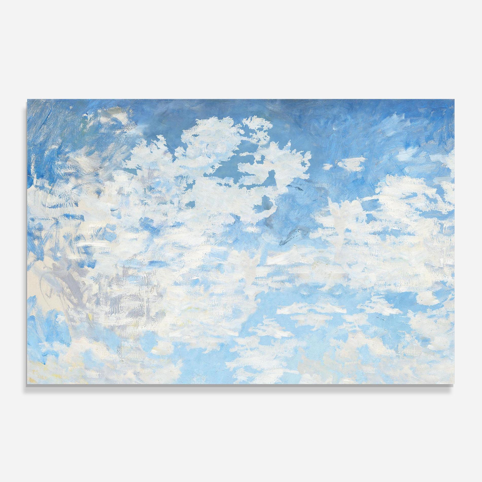 Küchenrückwand Glas Clouds Monet mockup 0