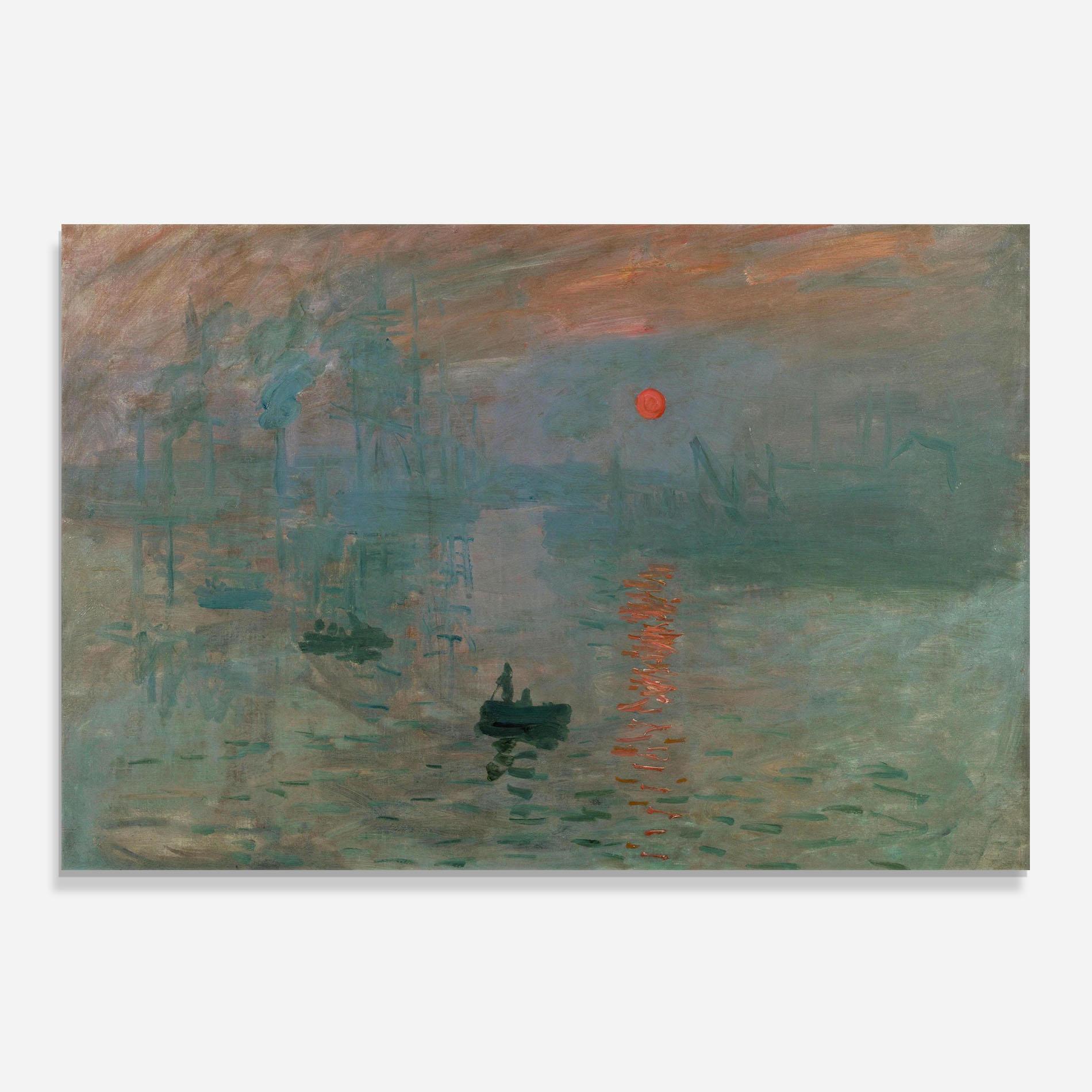 Küchenrückwand Glas Monet Sunrise mockup 0