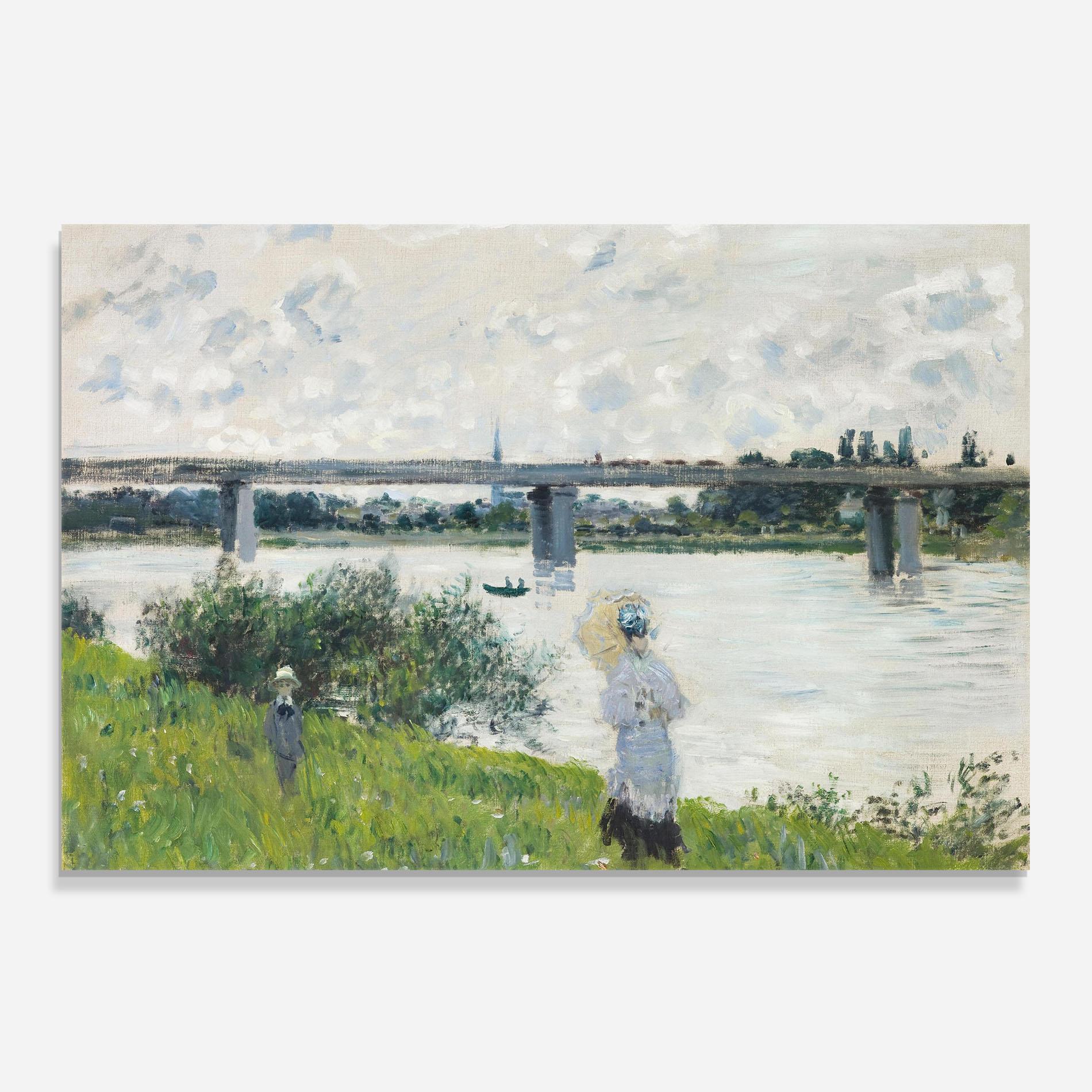 Küchenrückwand Glas Promenade Railroad Bridge mockup 0