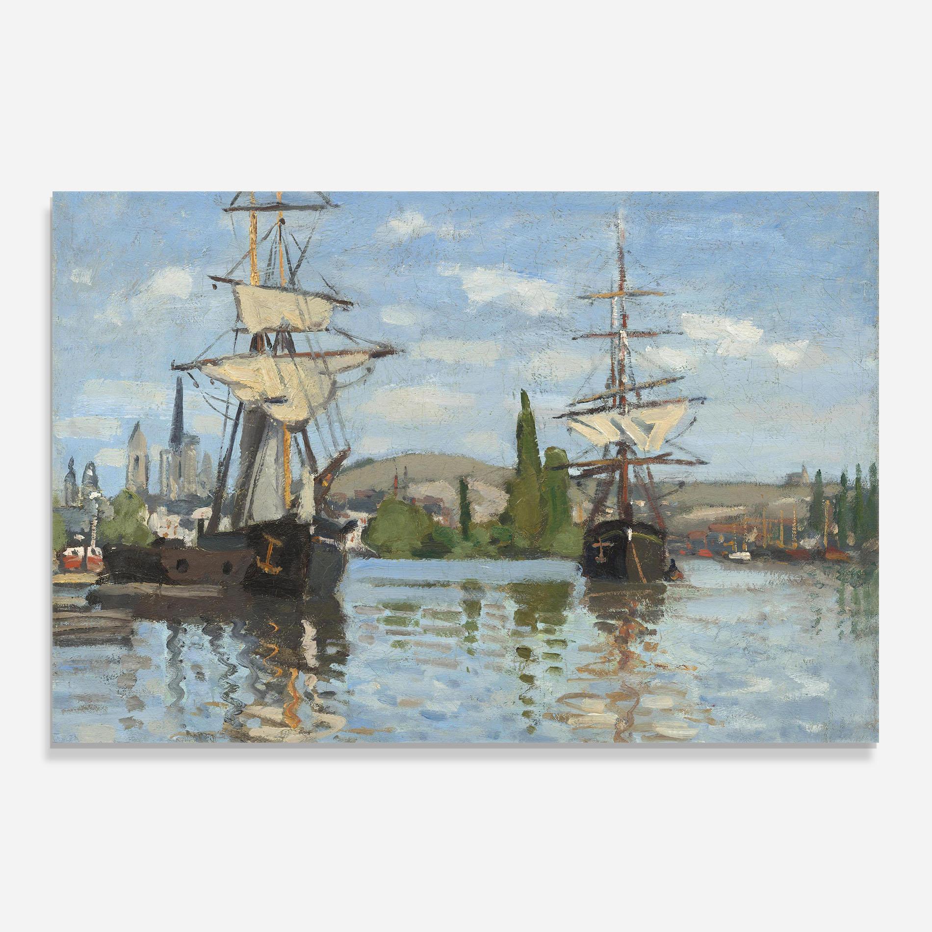 Küchenrückwand Glas Ships At Rouen mockup 0