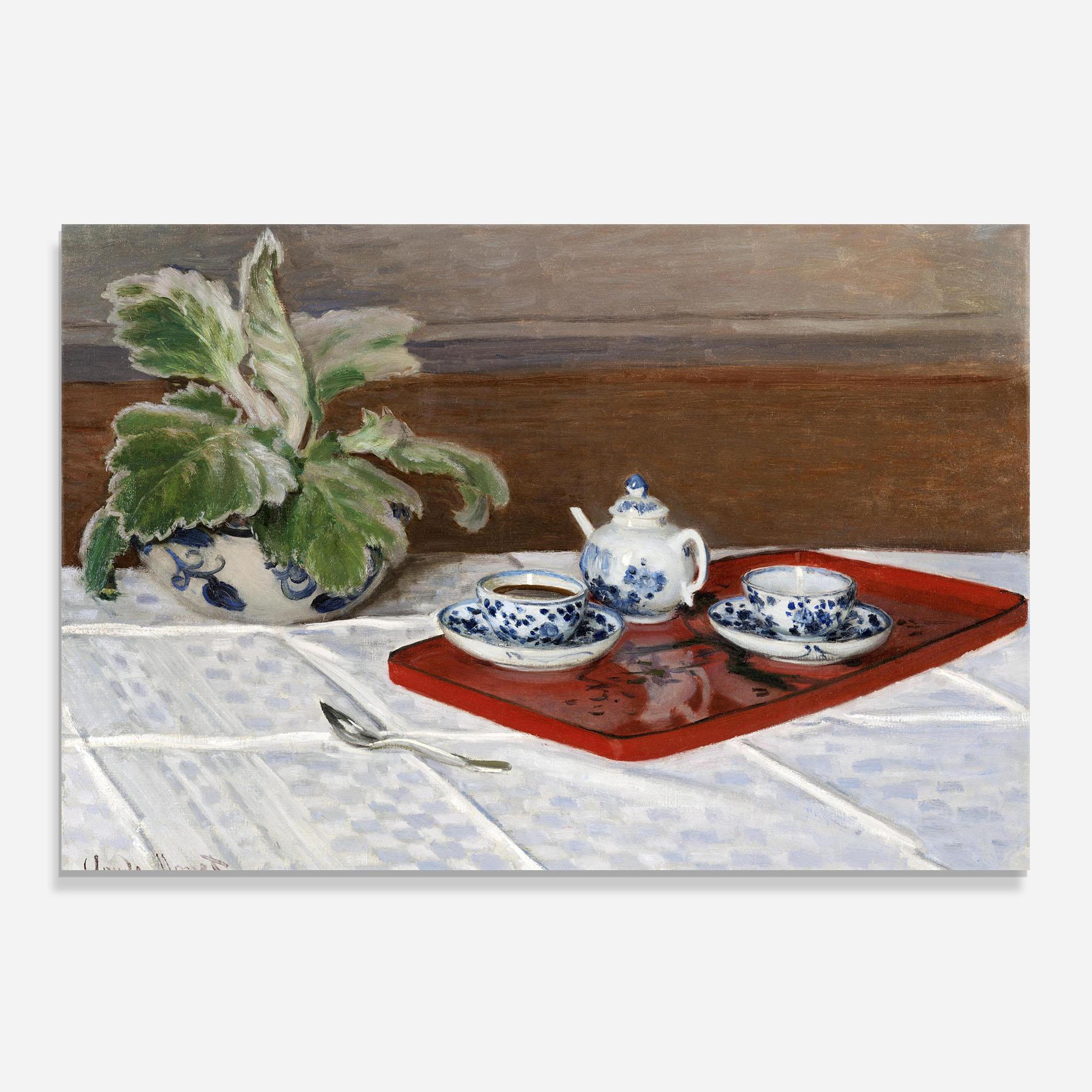Küchenrückwand Glas Tea Service mockup 0