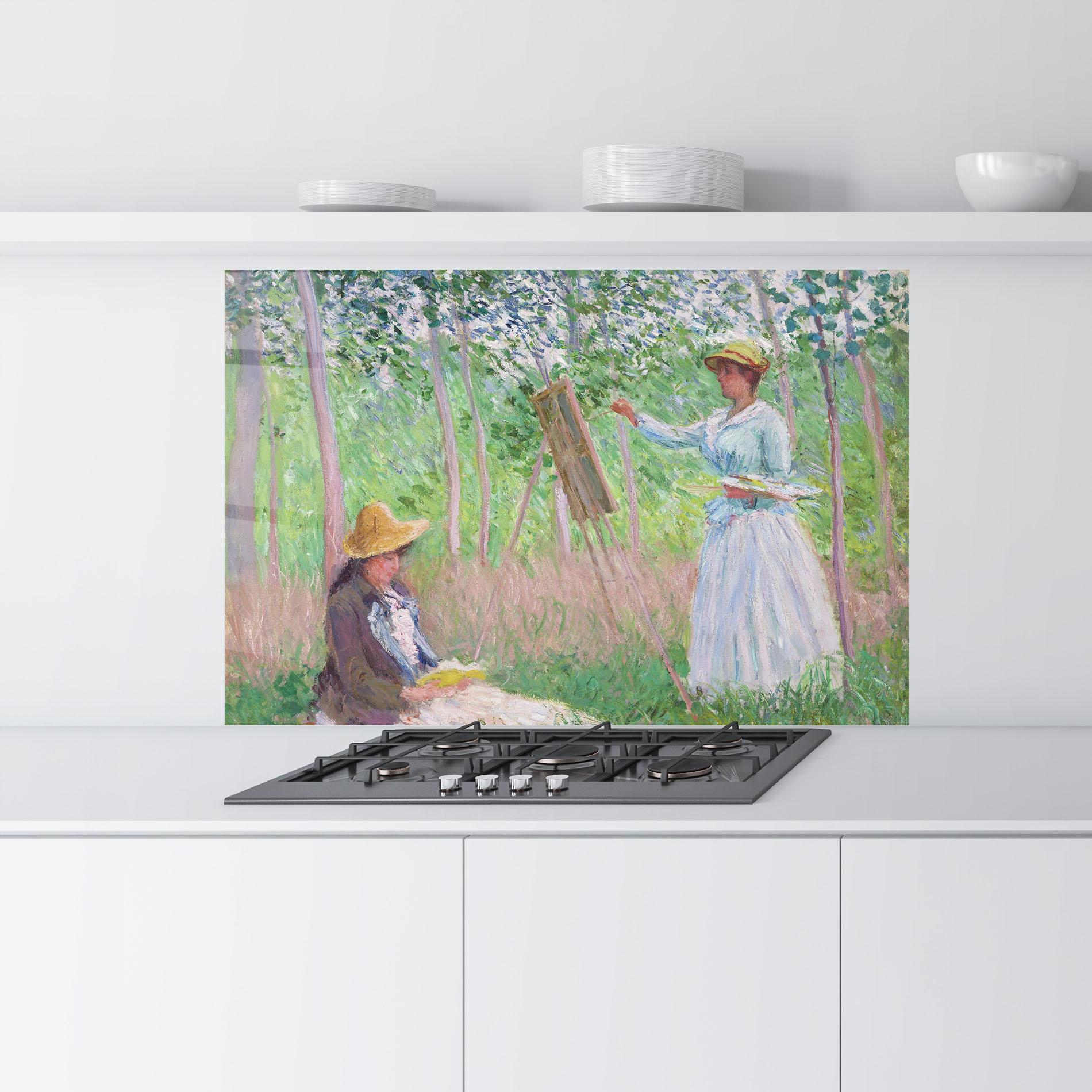 Küchenrückwand Glas In The Woods At Giverny mockup 9