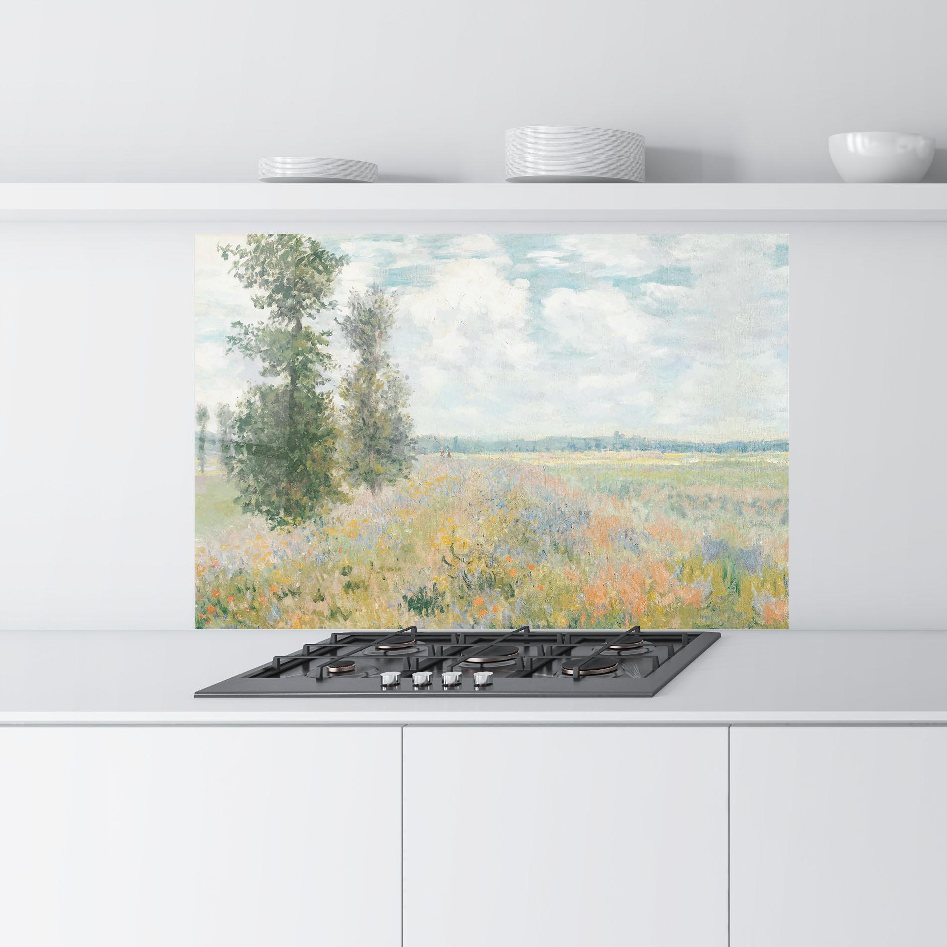 Küchenrückwand Glas Monet's Landscape Background mockup 9