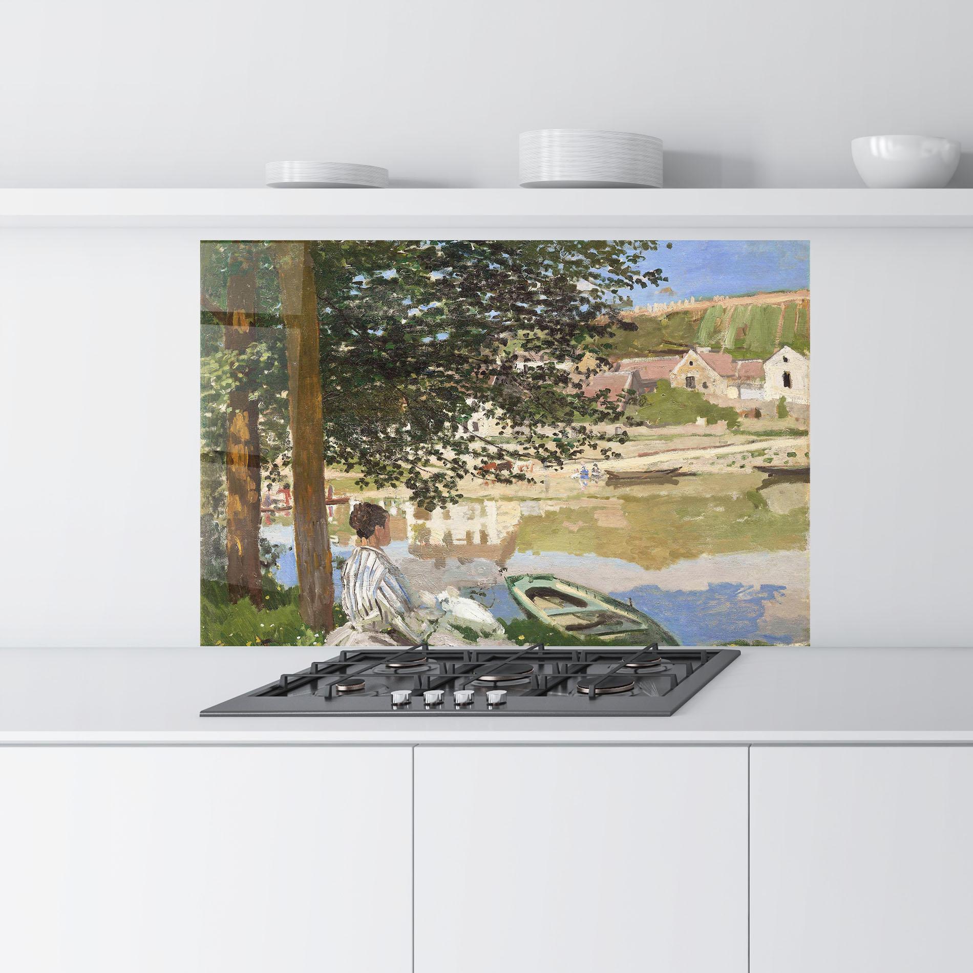Küchenrückwand Glas On The Bank Of The Seine mockup 9