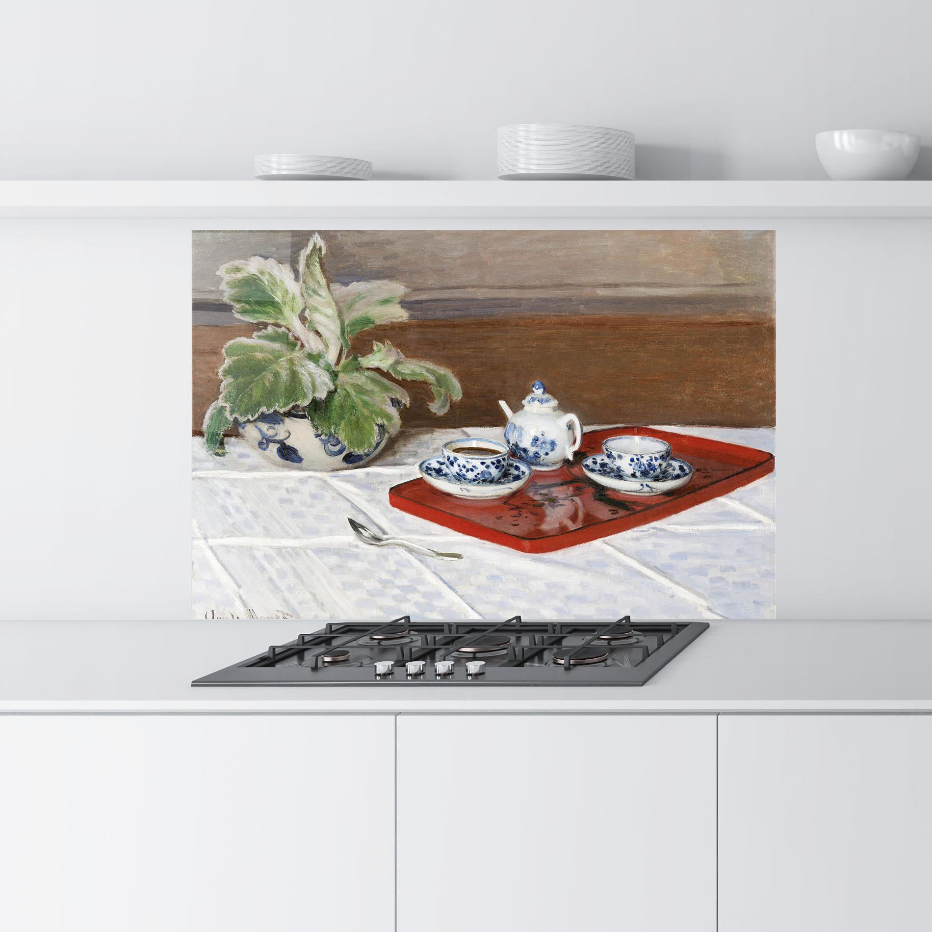 Küchenrückwand Glas Tea Service mockup 9