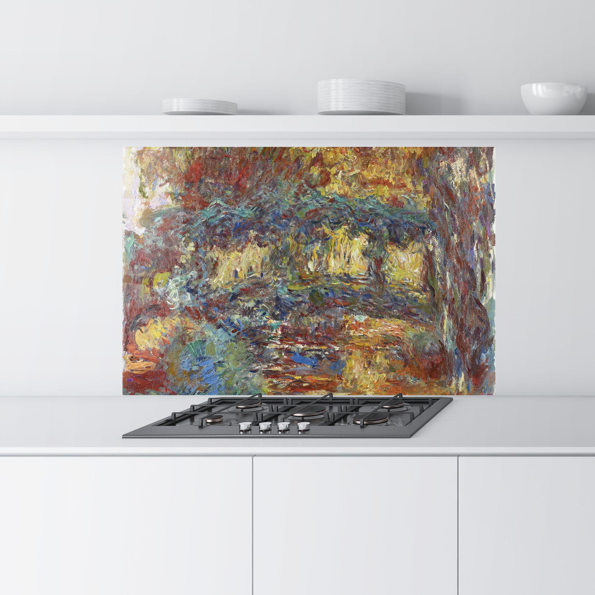 Küchenrückwand Glas The Japanese Footbridge mockup 9