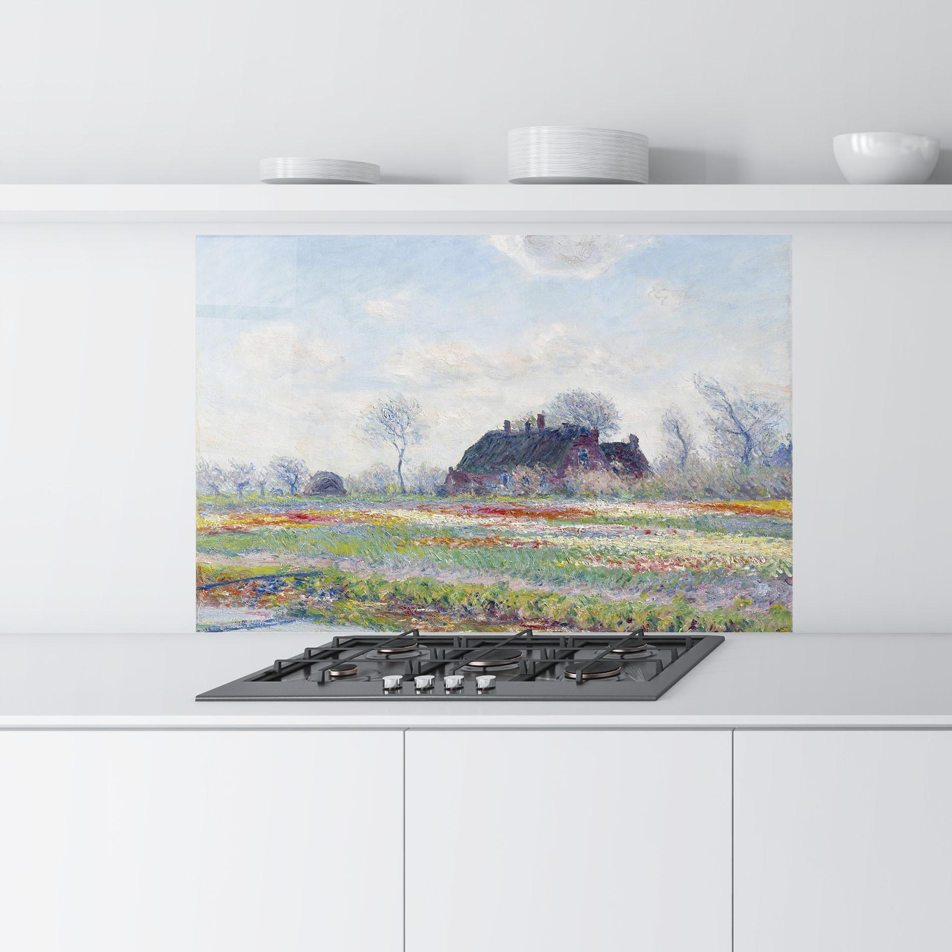 Küchenrückwand Glas Tulip Fields At Sassenheim mockup 9