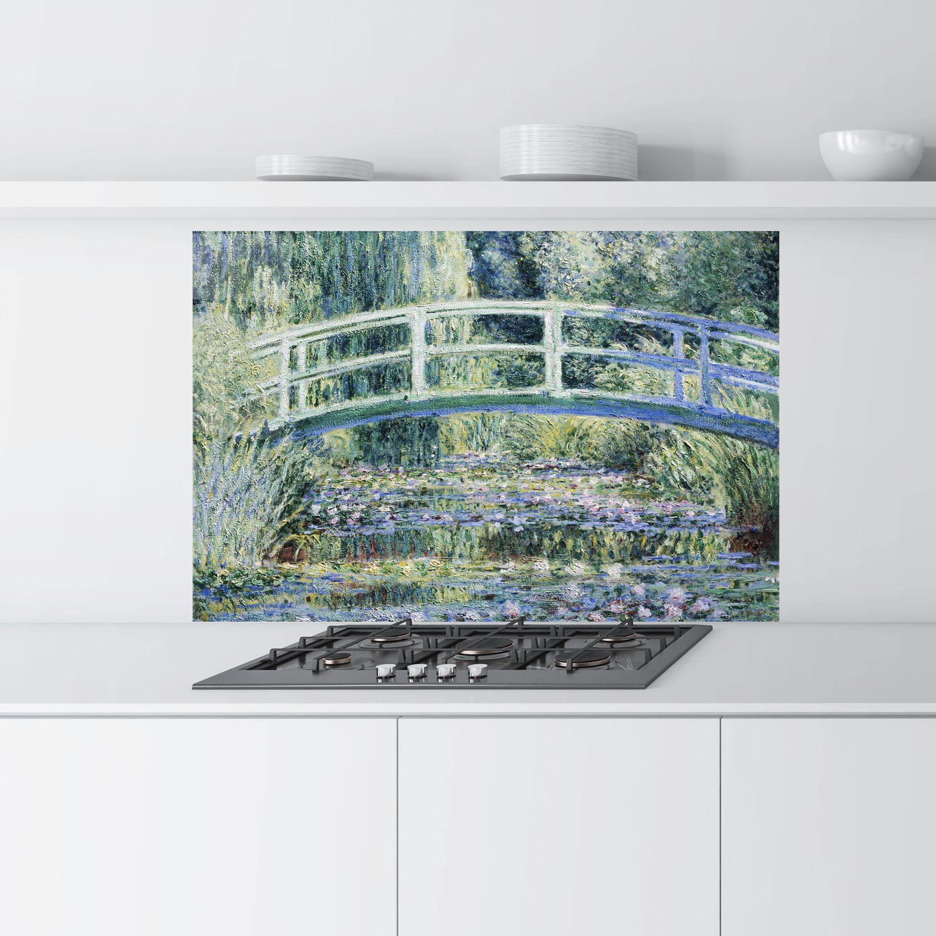 Küchenrückwand Glas Water Lilies mockup 9