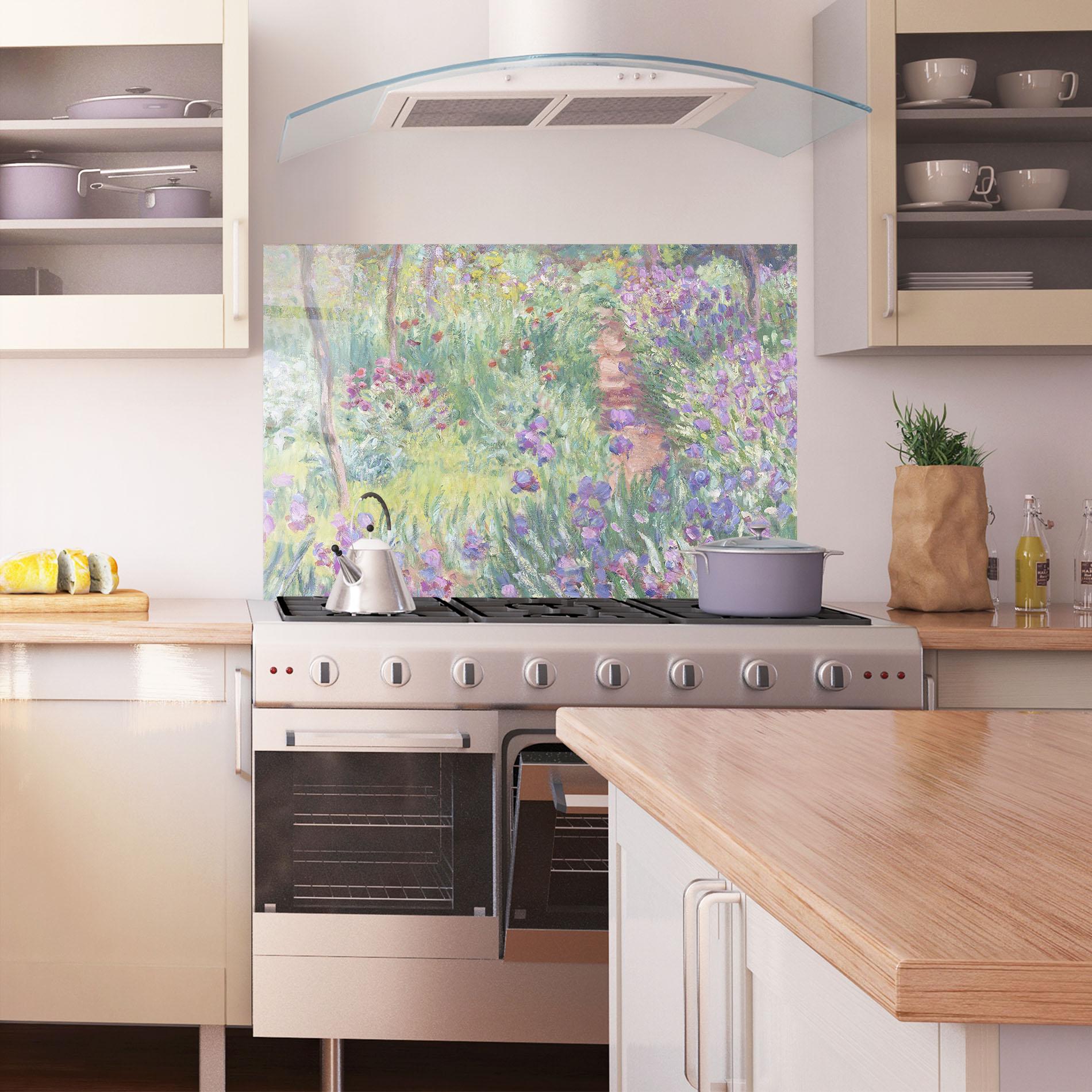 Küchenrückwand Glas Garden In Giverny mockup 1