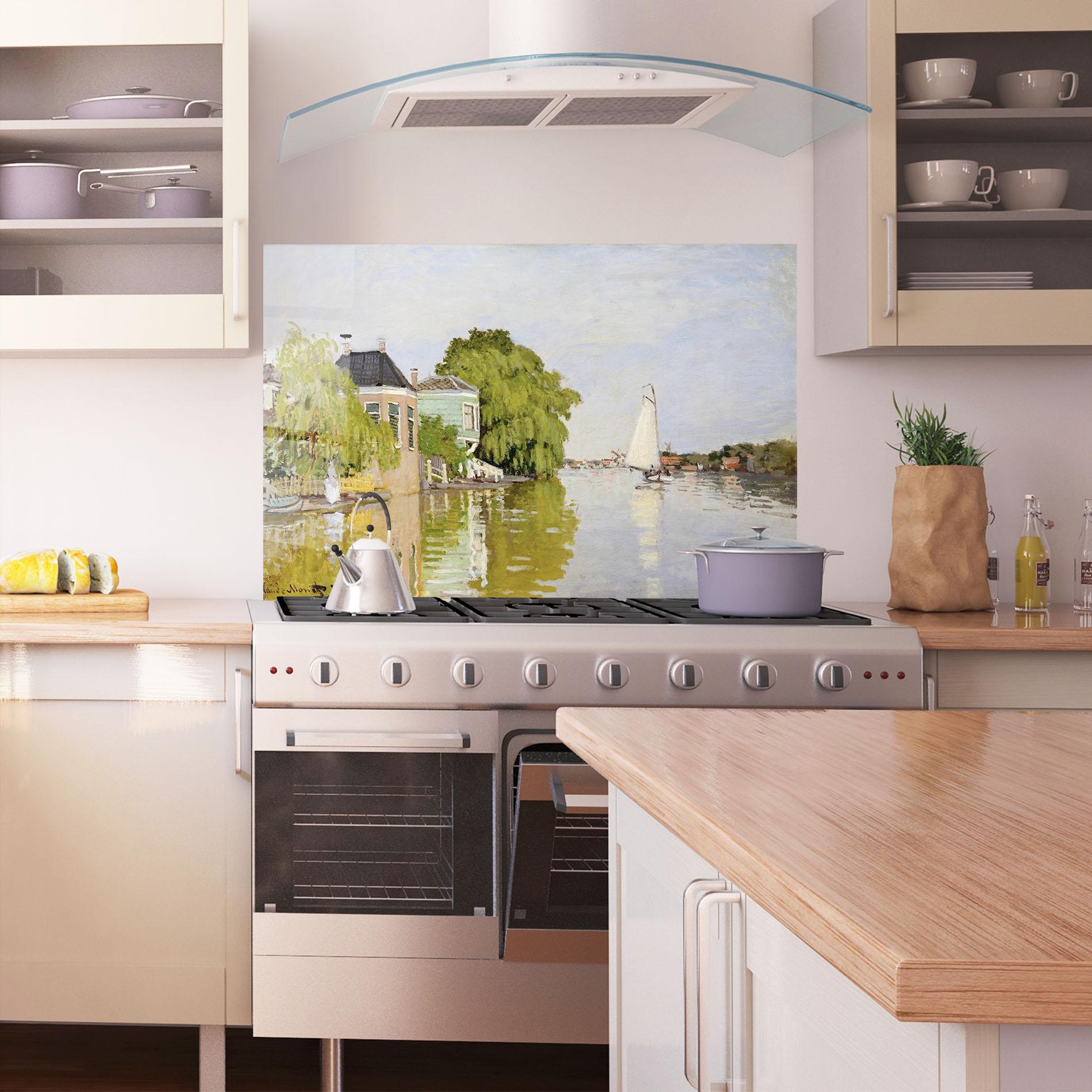 Küchenrückwand Glas Houses On The Achterzaan mockup 1
