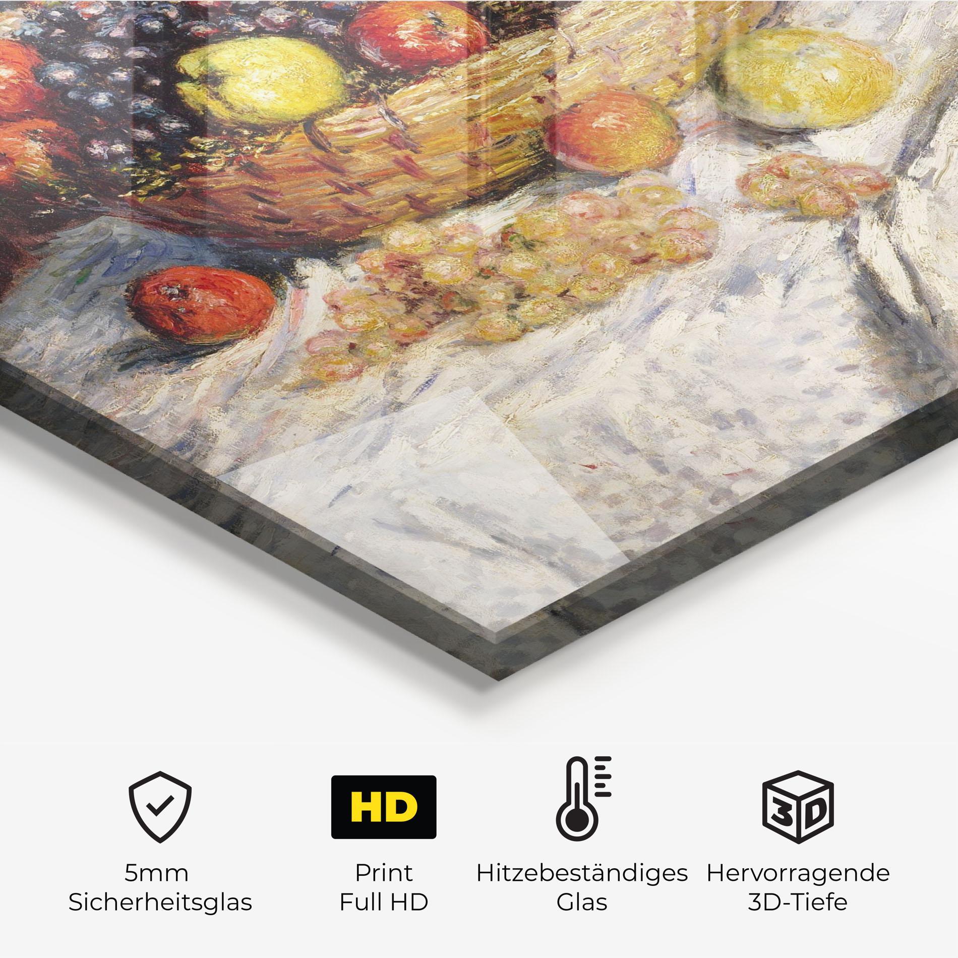 Küchenrückwand Glas Apples And Grapes mockup 2