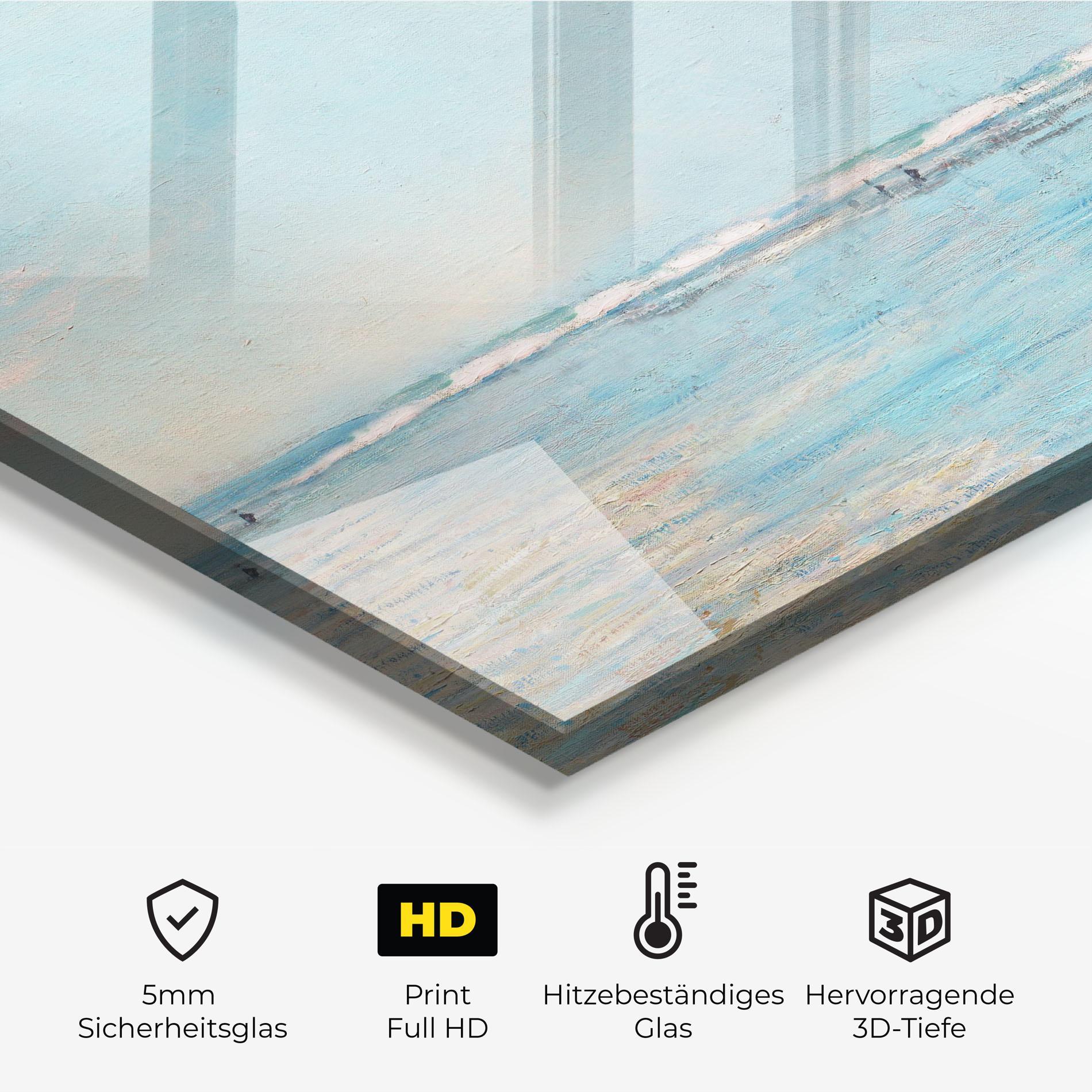 Küchenrückwand Glas Monet's Beach mockup 2