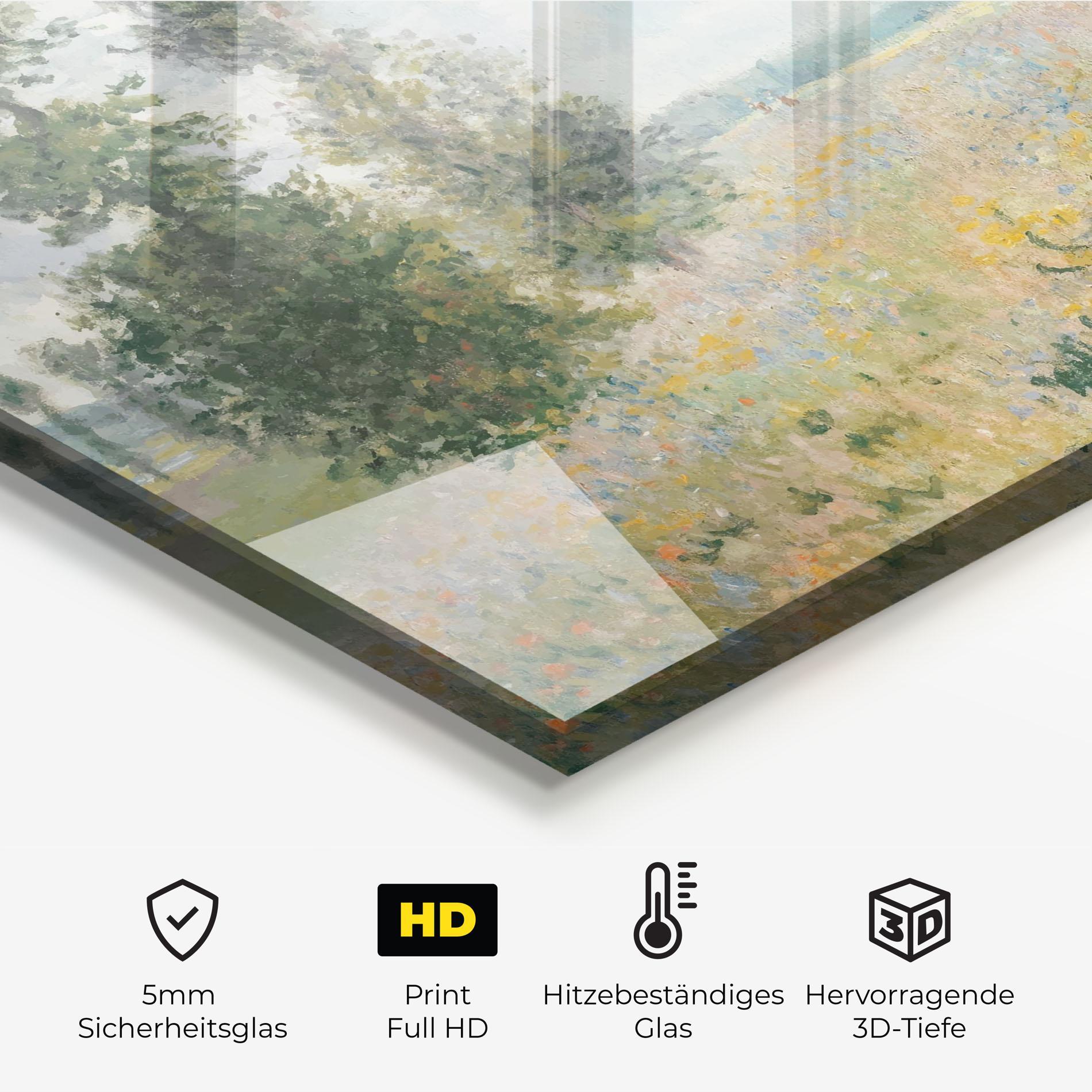 Küchenrückwand Glas Monet's Landscape Background mockup 2