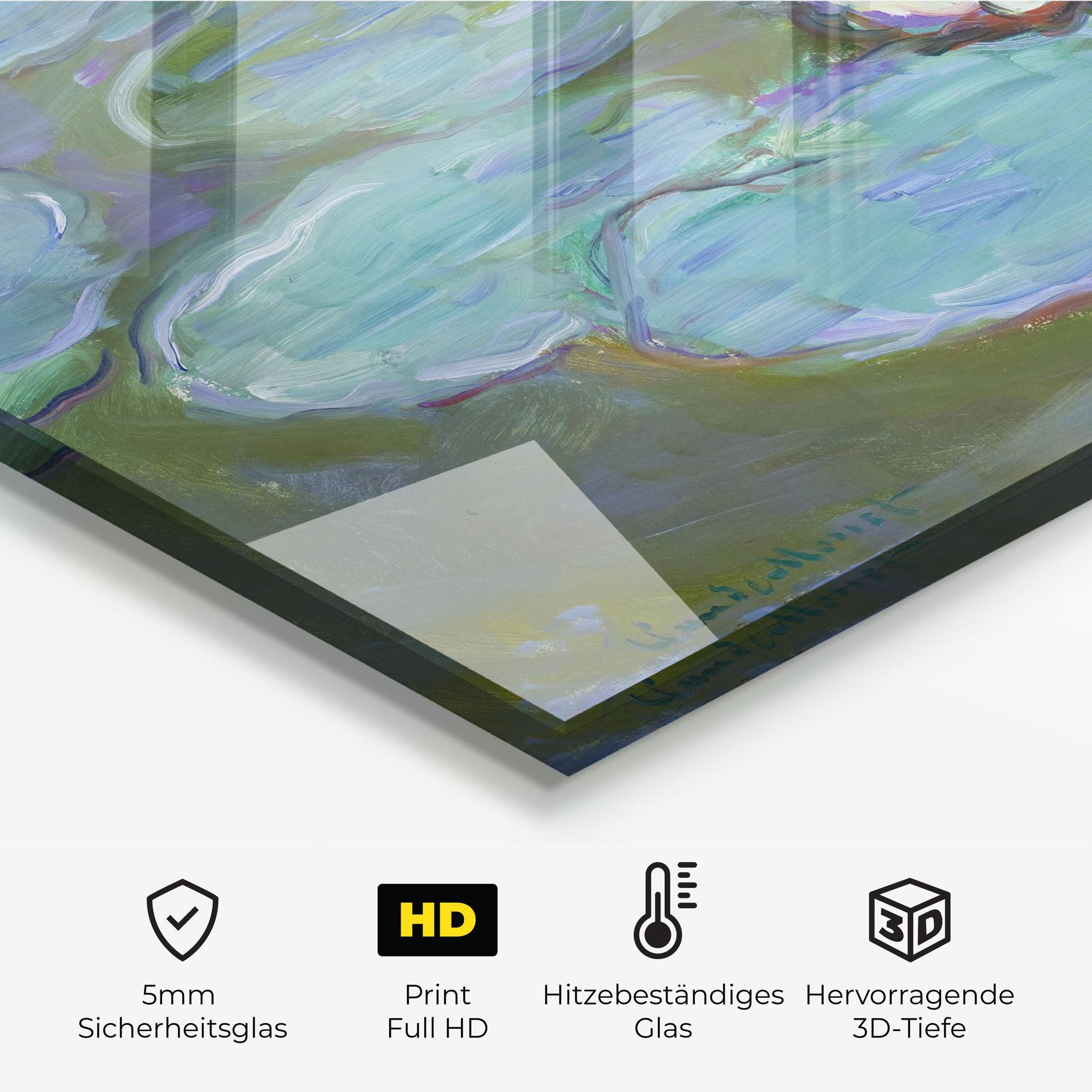 Küchenrückwand Glas Nympheas Monet. mockup 2