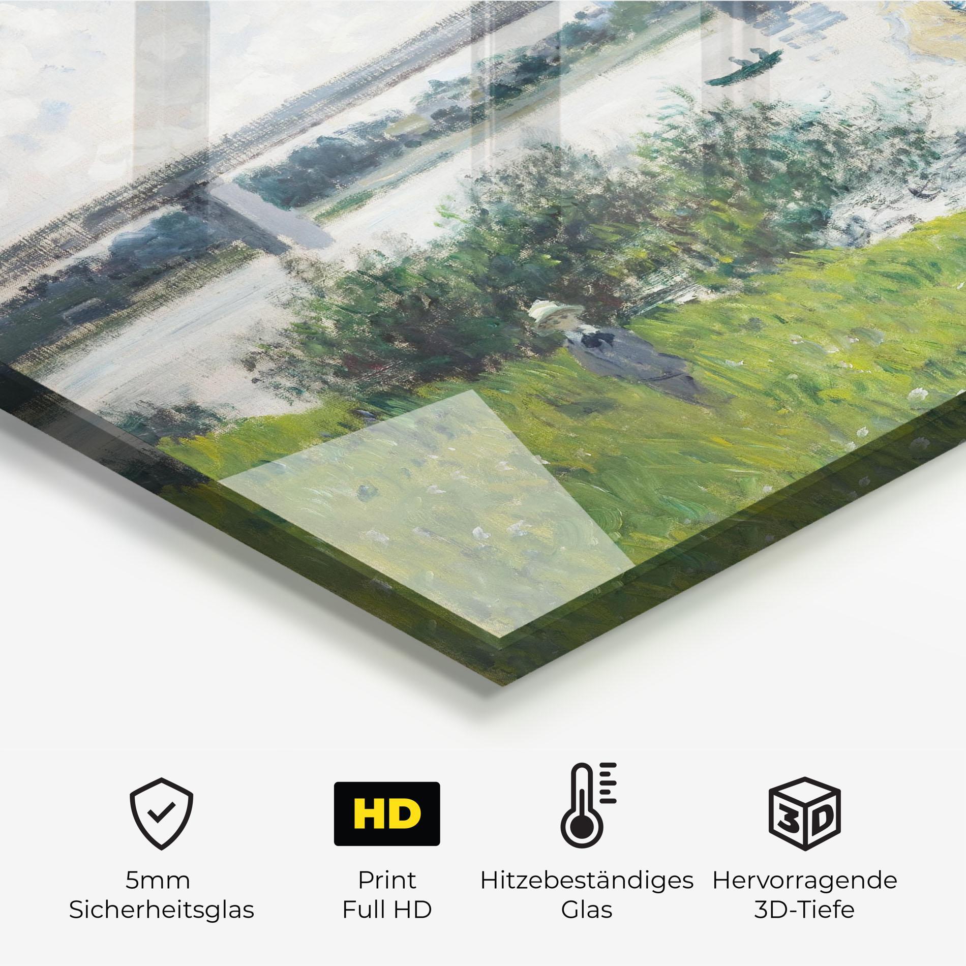 Küchenrückwand Glas Promenade Railroad Bridge mockup 2