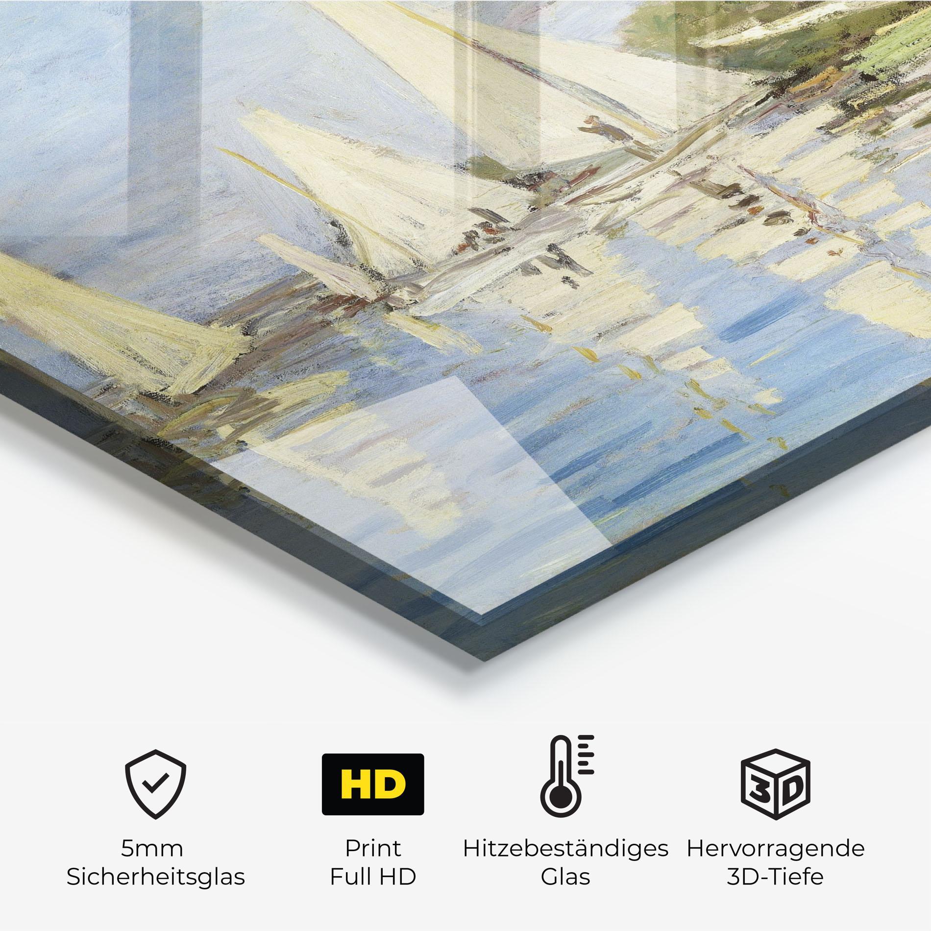 Küchenrückwand Glas Regattas At Argenteuil mockup 2