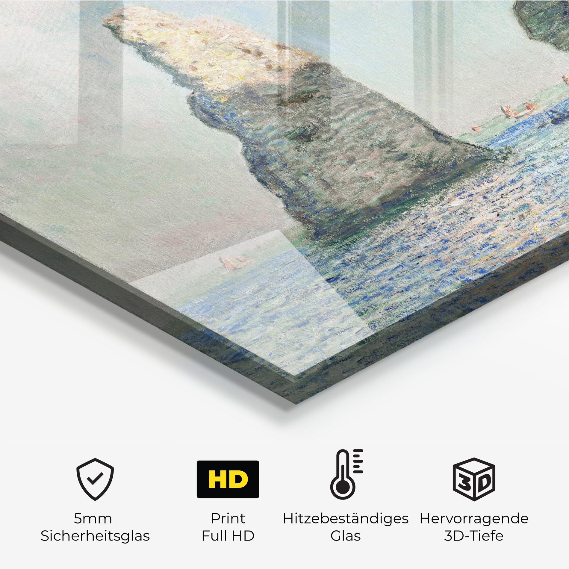 Küchenrückwand Glas The Cliffs At Etretat mockup 2