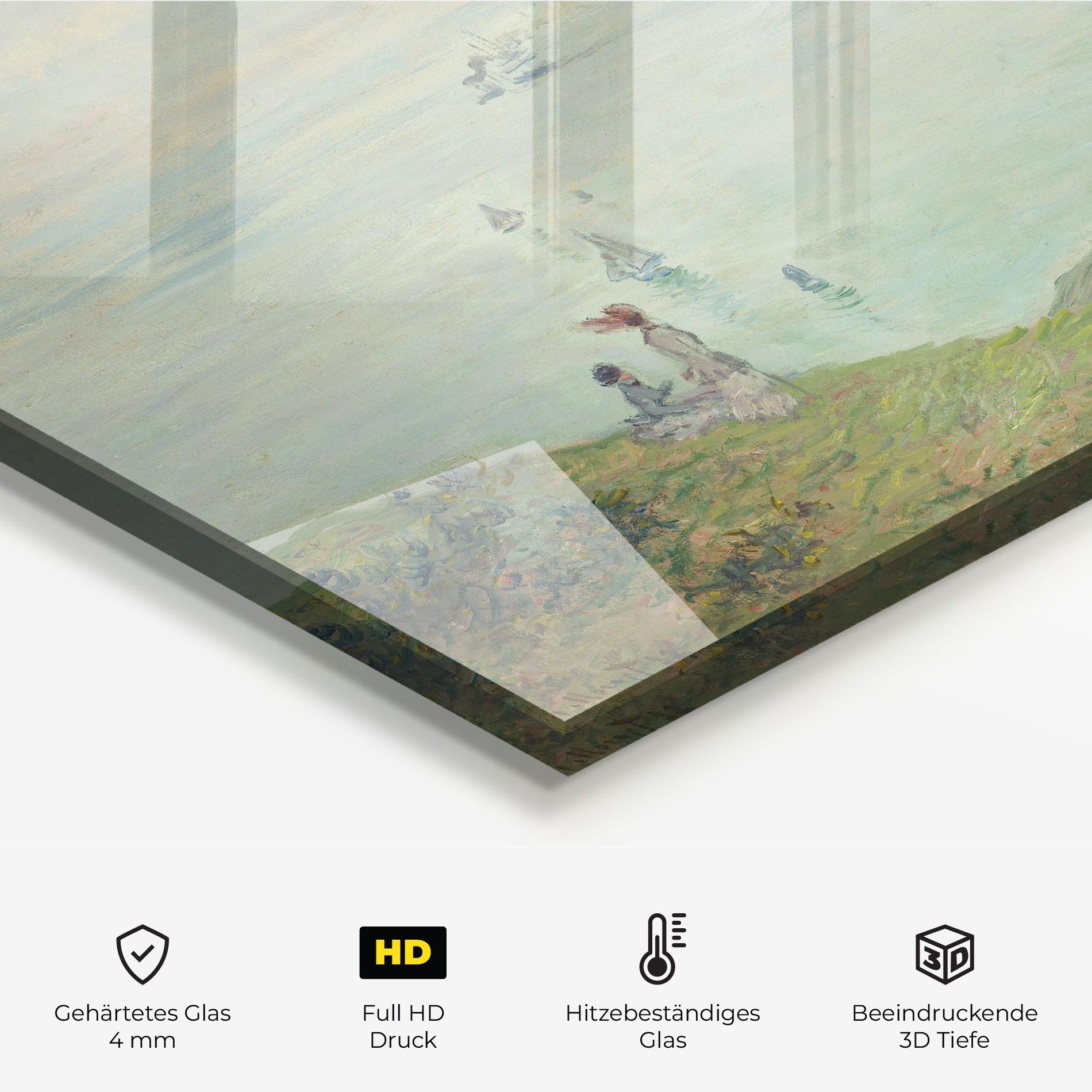 Küchenrückwand Glas Cliffs At Pourville mockup 2