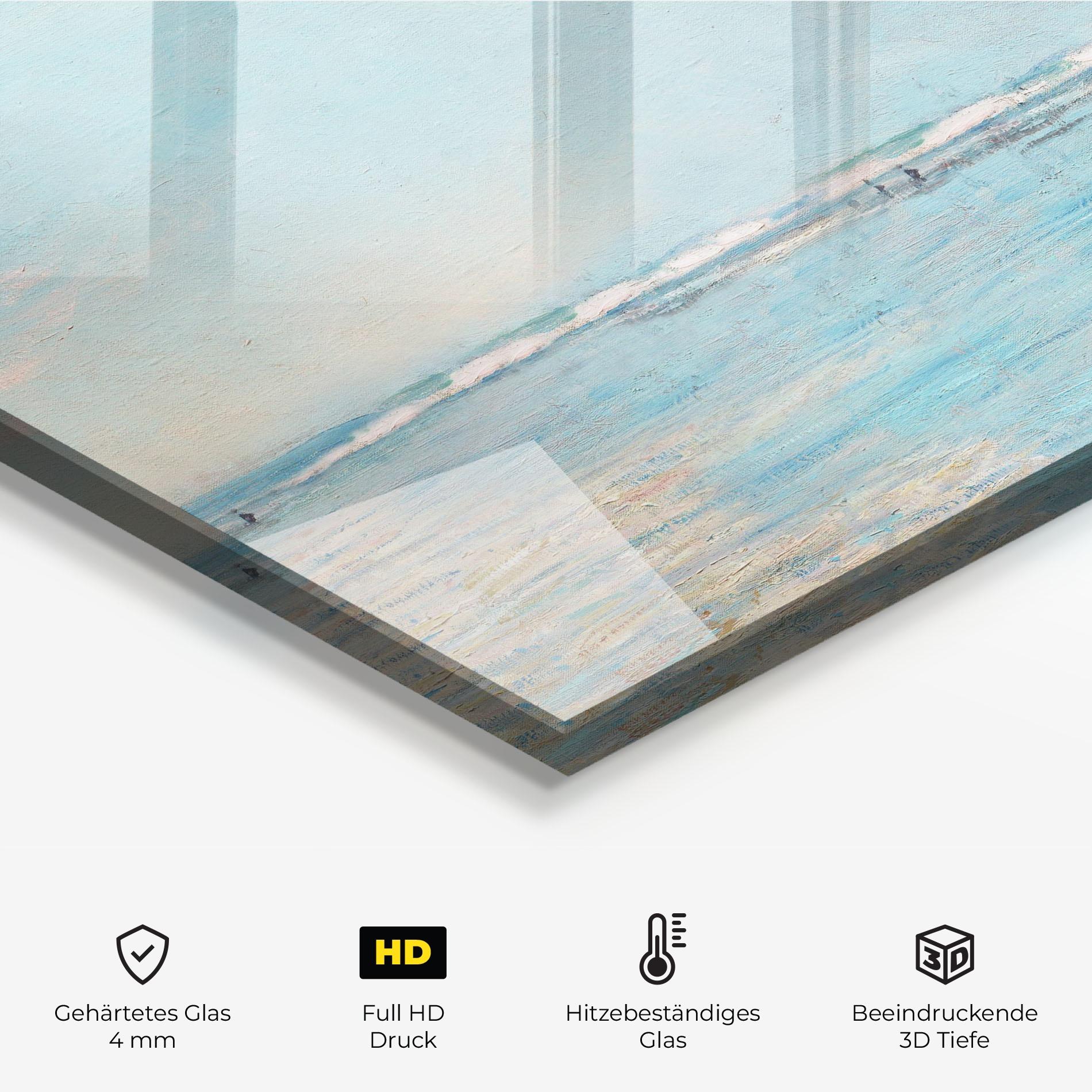 Küchenrückwand Glas Monet's Beach mockup 2