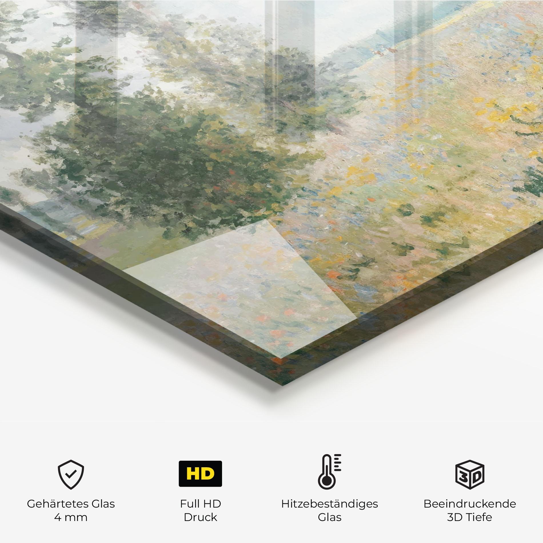 Küchenrückwand Glas Monet's Landscape Background mockup 2