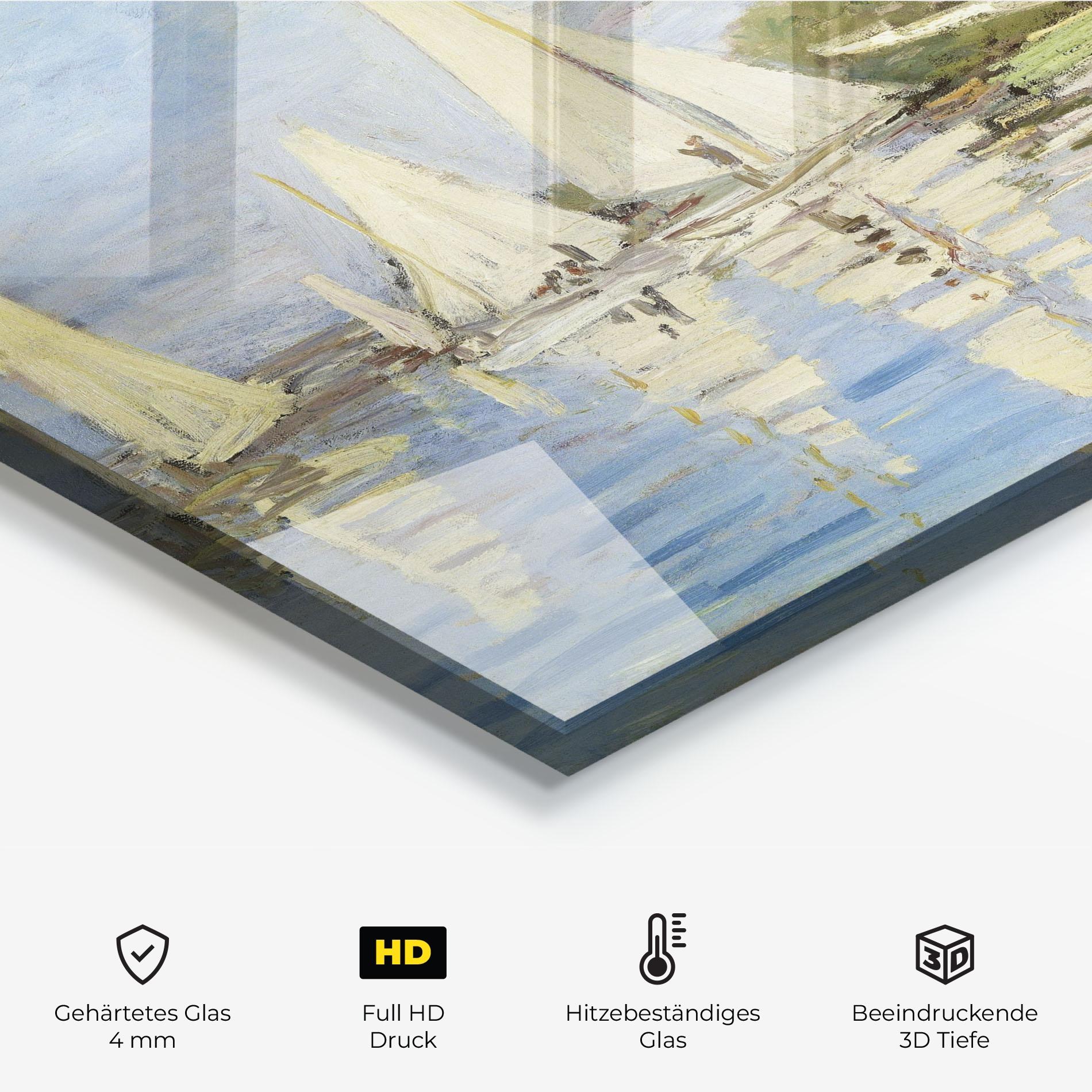 Küchenrückwand Glas Regattas At Argenteuil mockup 2