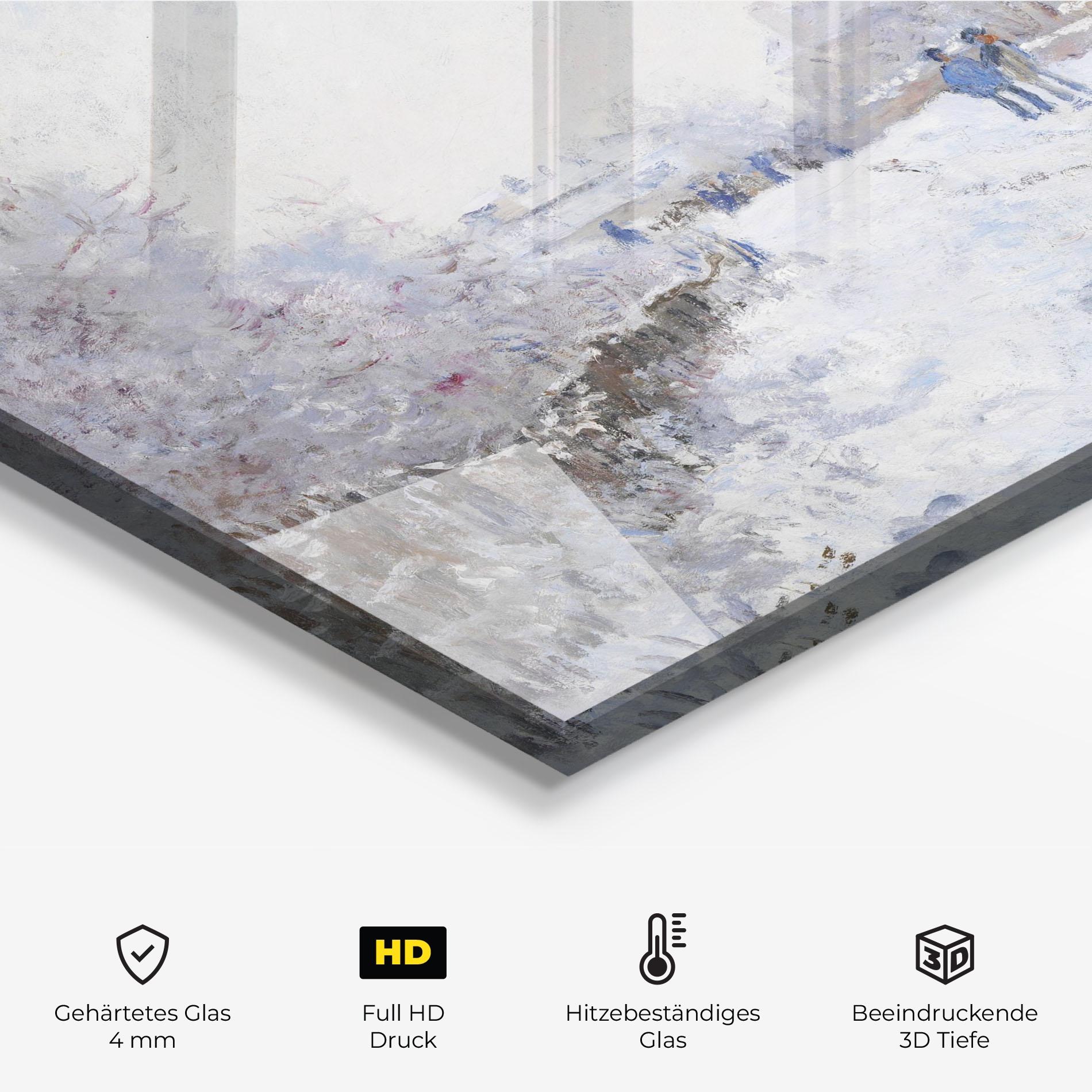 Küchenrückwand Glas Snow At Argenteuil mockup 2