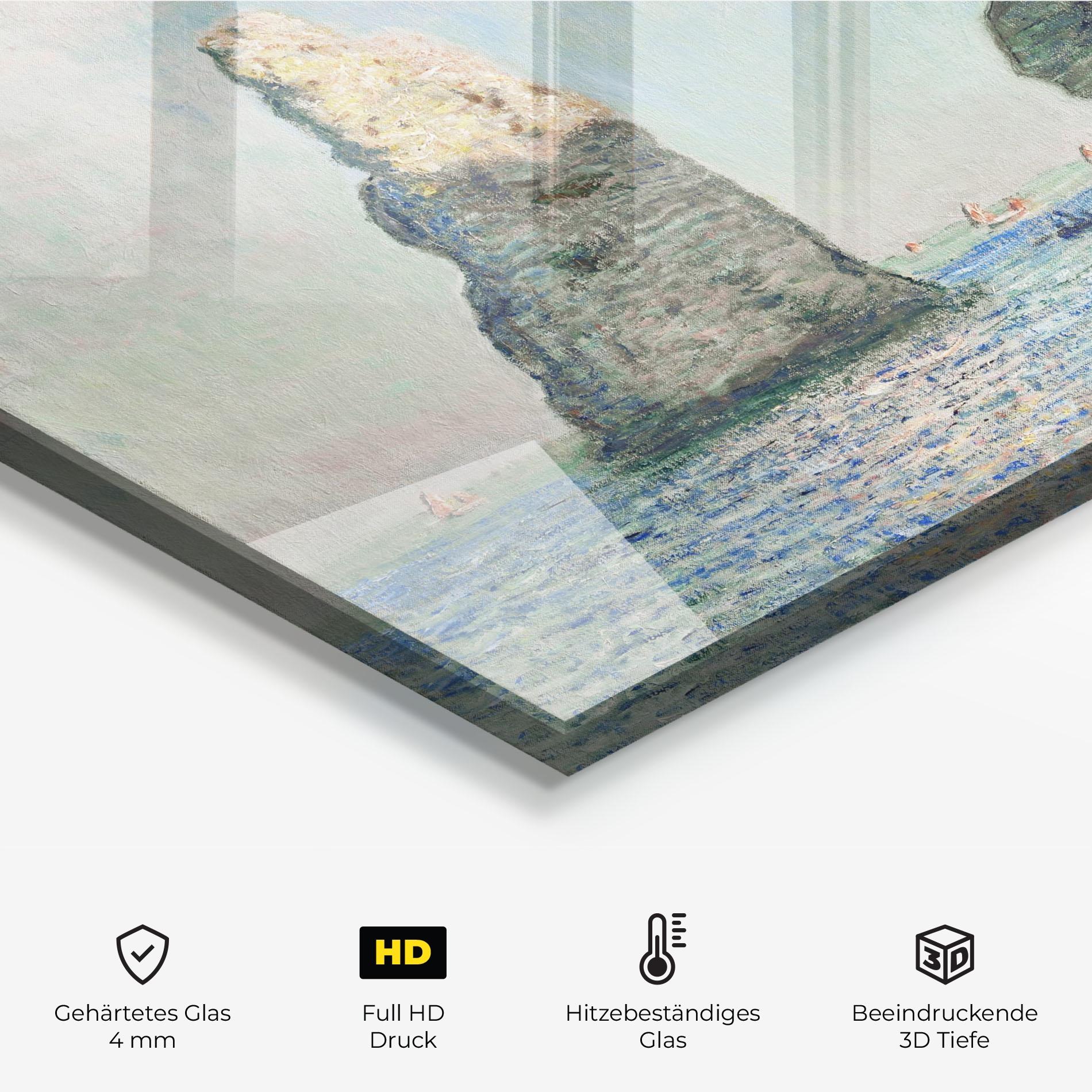 Küchenrückwand Glas The Cliffs At Etretat mockup 2