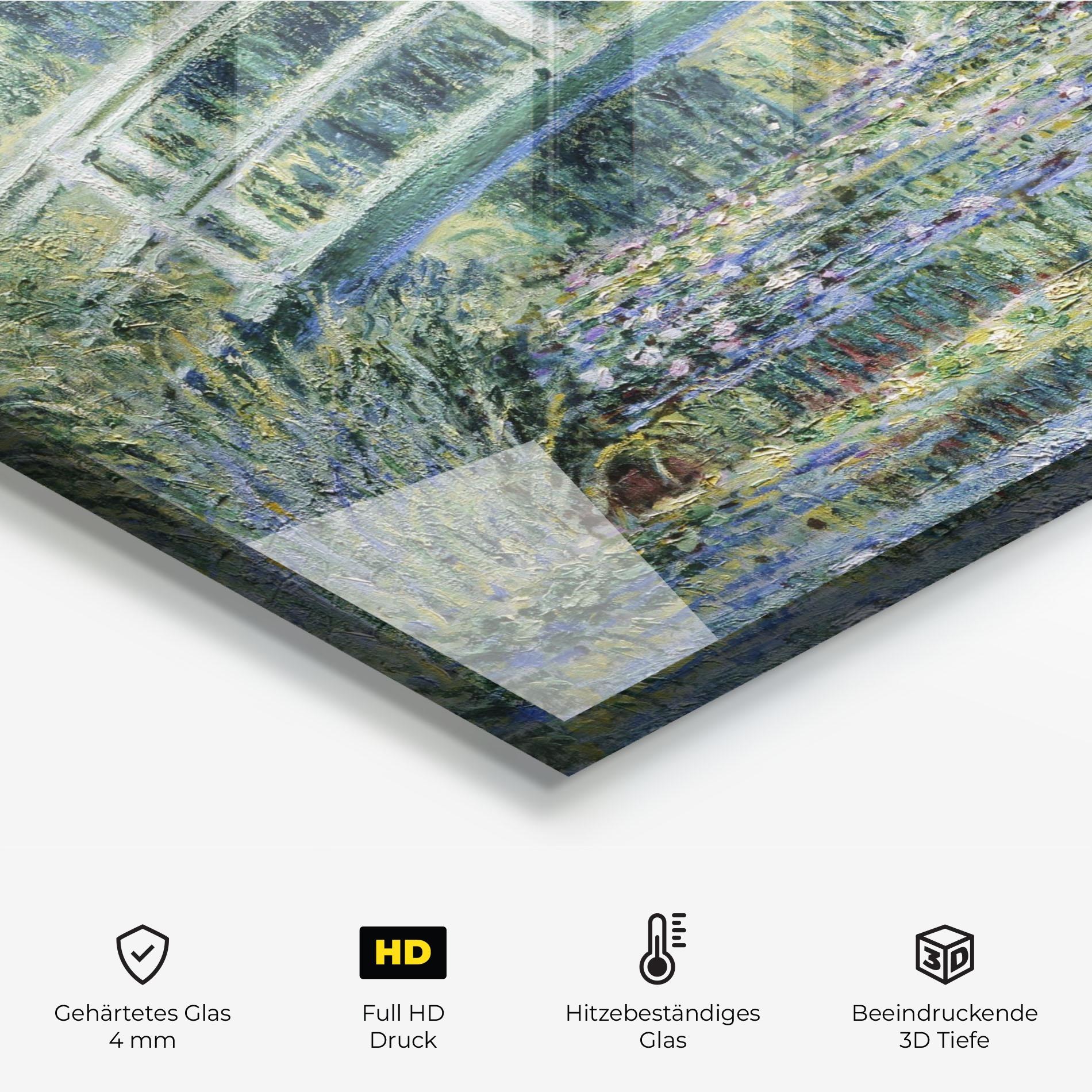 Küchenrückwand Glas Water Lilies mockup 2