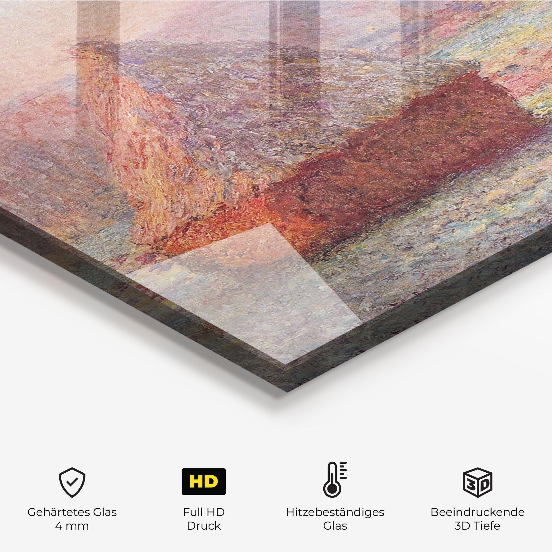 Küchenrückwand Glas White Frost mockup 2