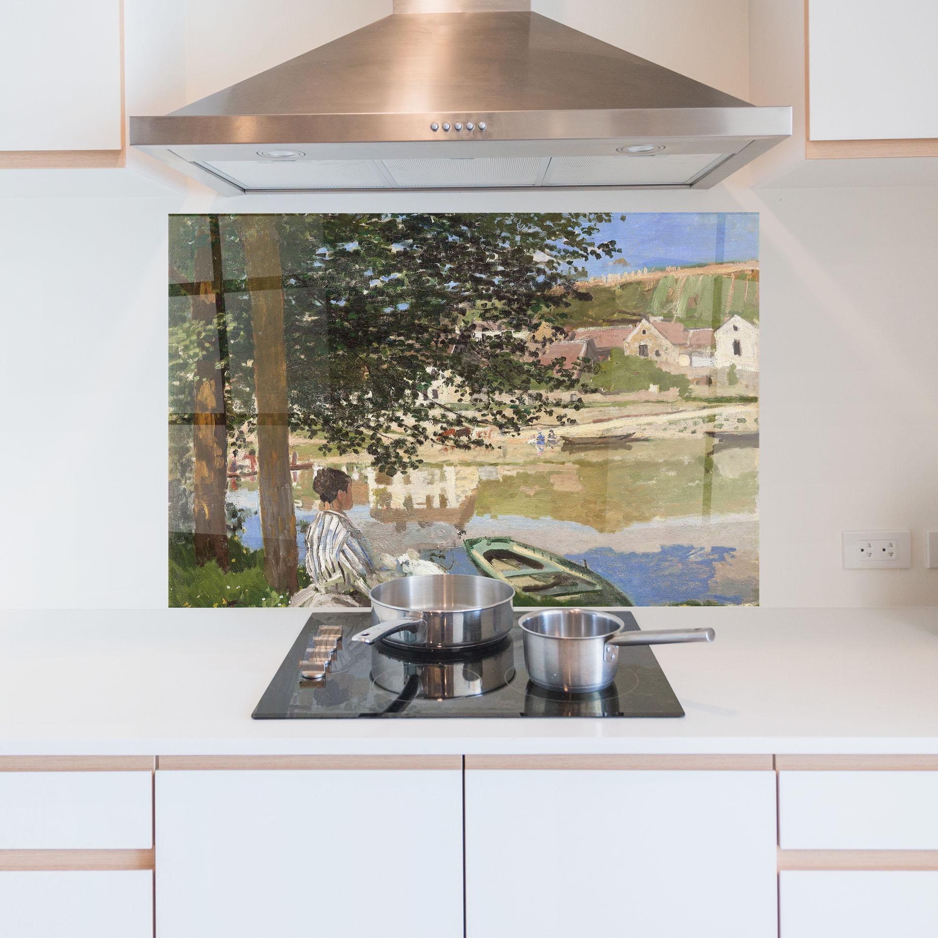 Küchenrückwand Glas On The Bank Of The Seine mockup 5