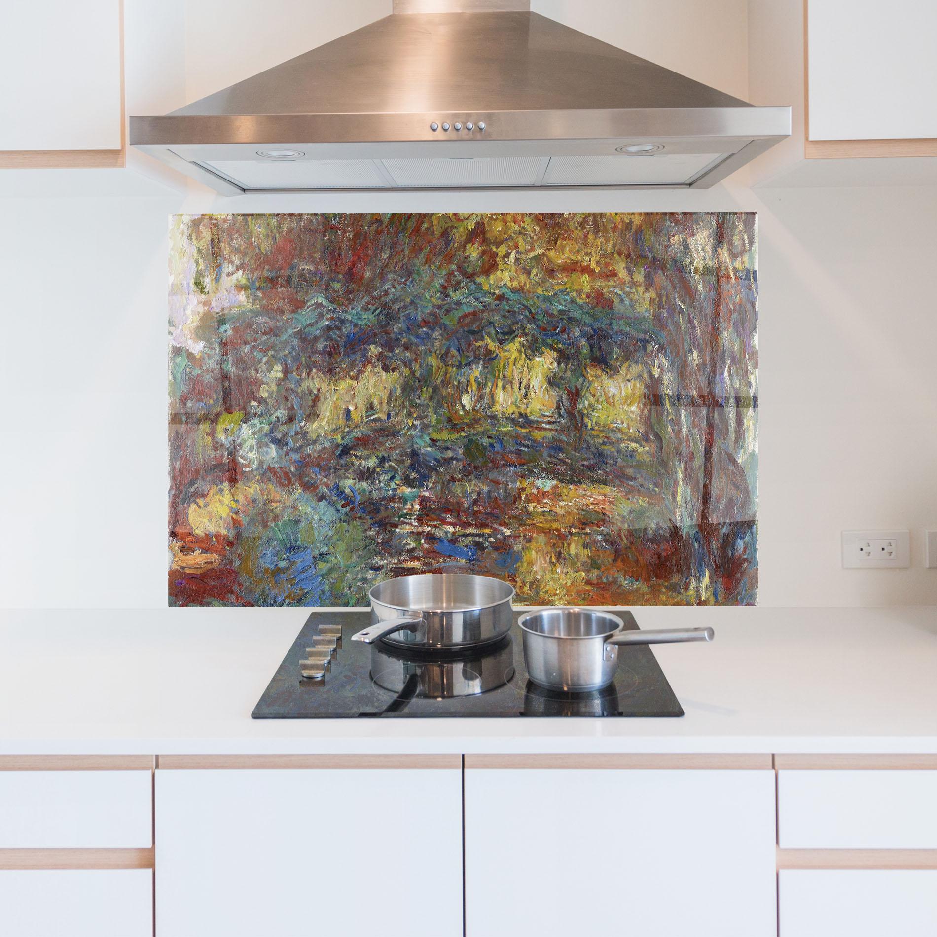 Küchenrückwand Glas The Japanese Footbridge mockup 5