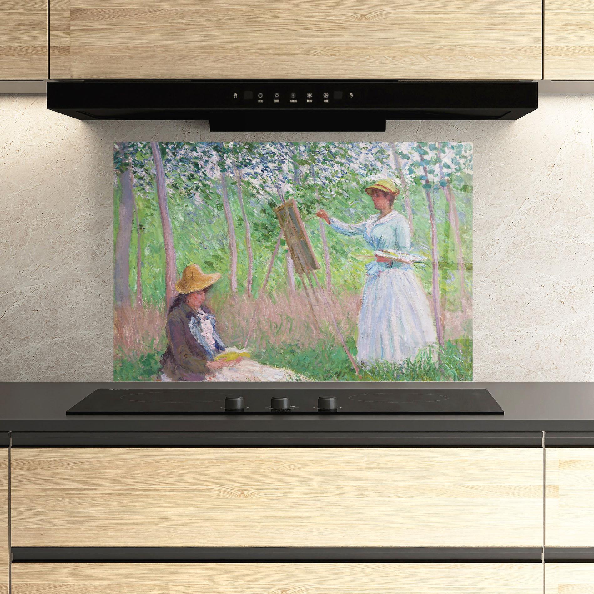 Küchenrückwand Glas In The Woods At Giverny mockup 3