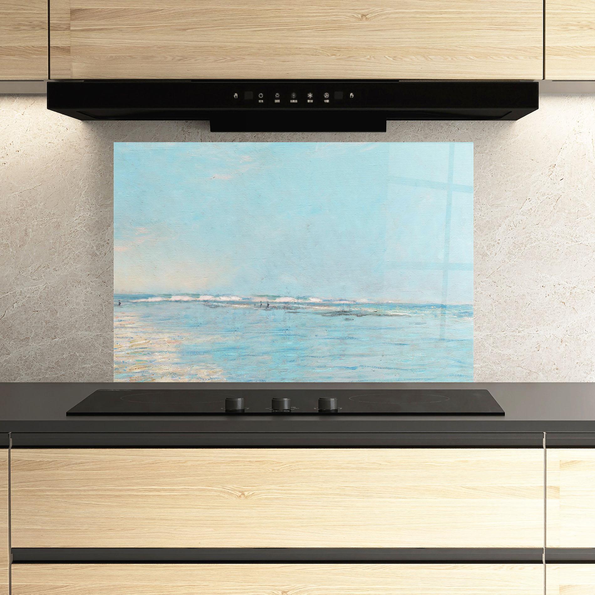 Küchenrückwand Glas Monet's Beach mockup 3