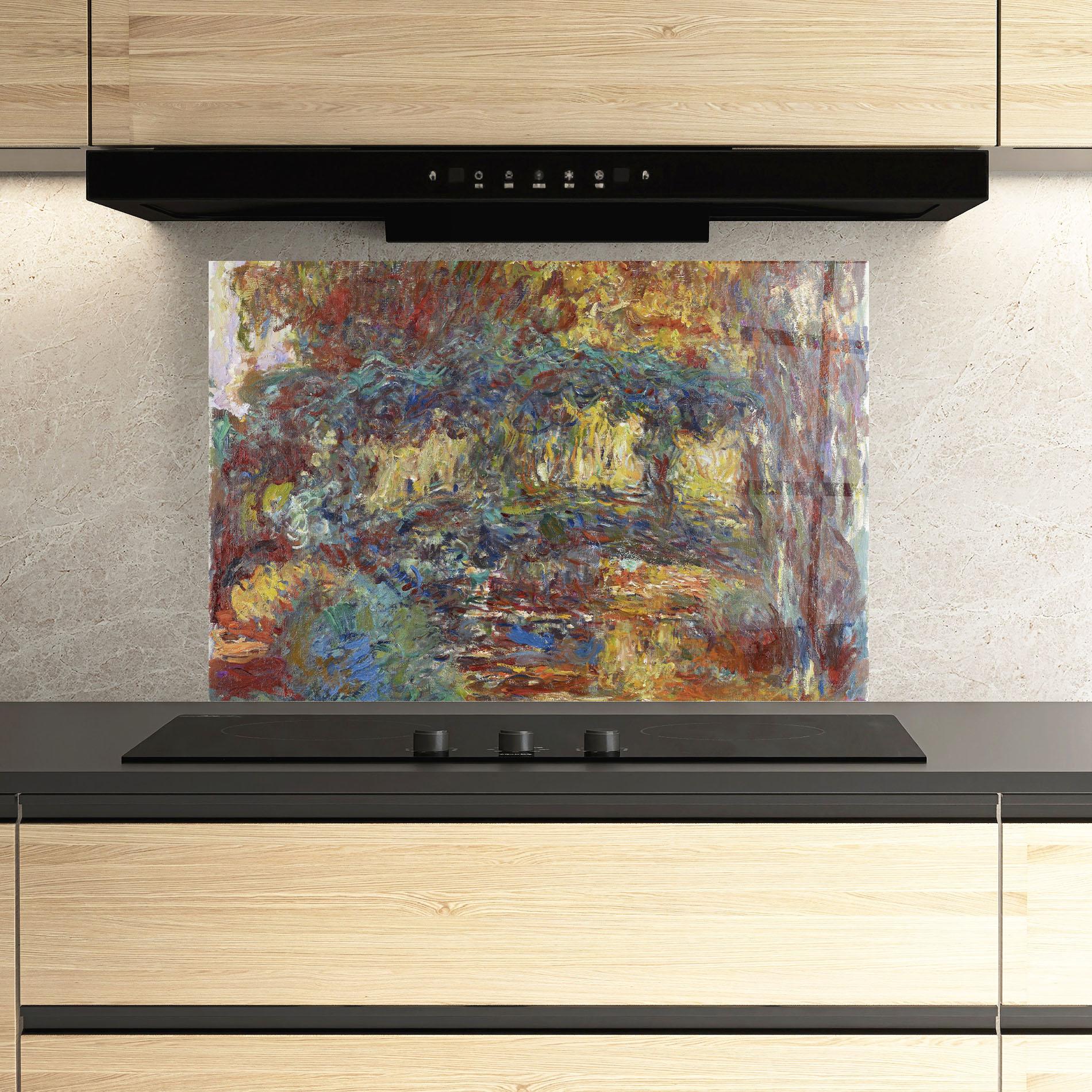 Küchenrückwand Glas The Japanese Footbridge mockup 3