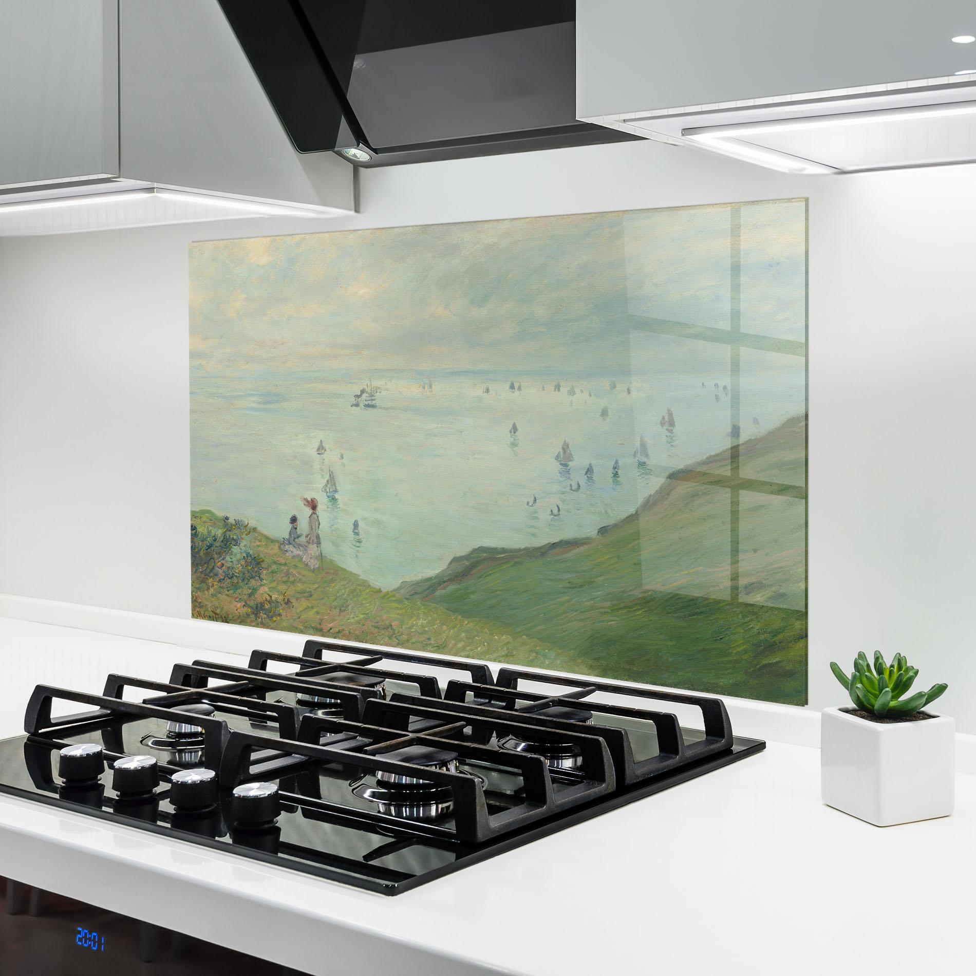 Küchenrückwand Glas Cliffs At Pourville mockup 6
