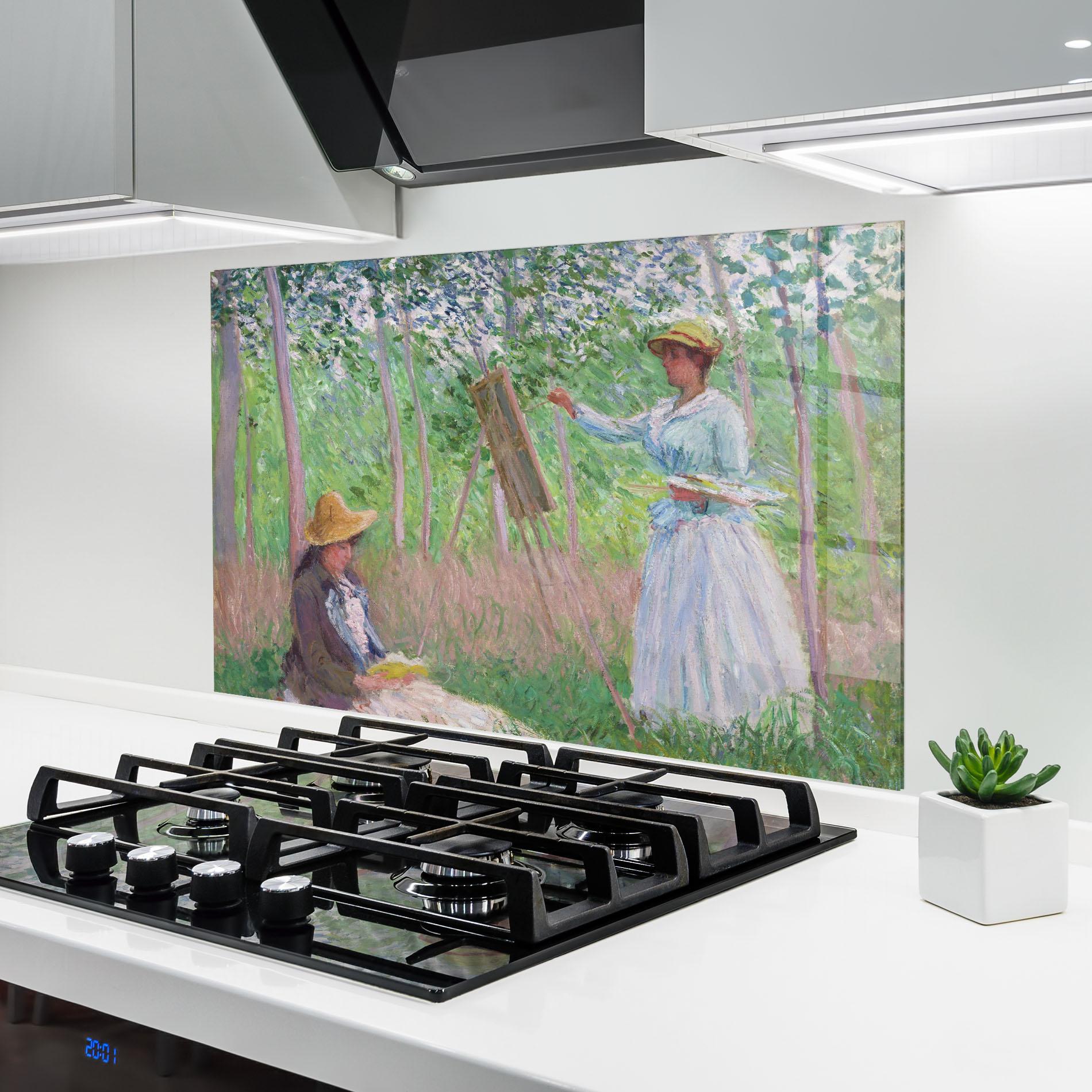 Küchenrückwand Glas In The Woods At Giverny mockup 6