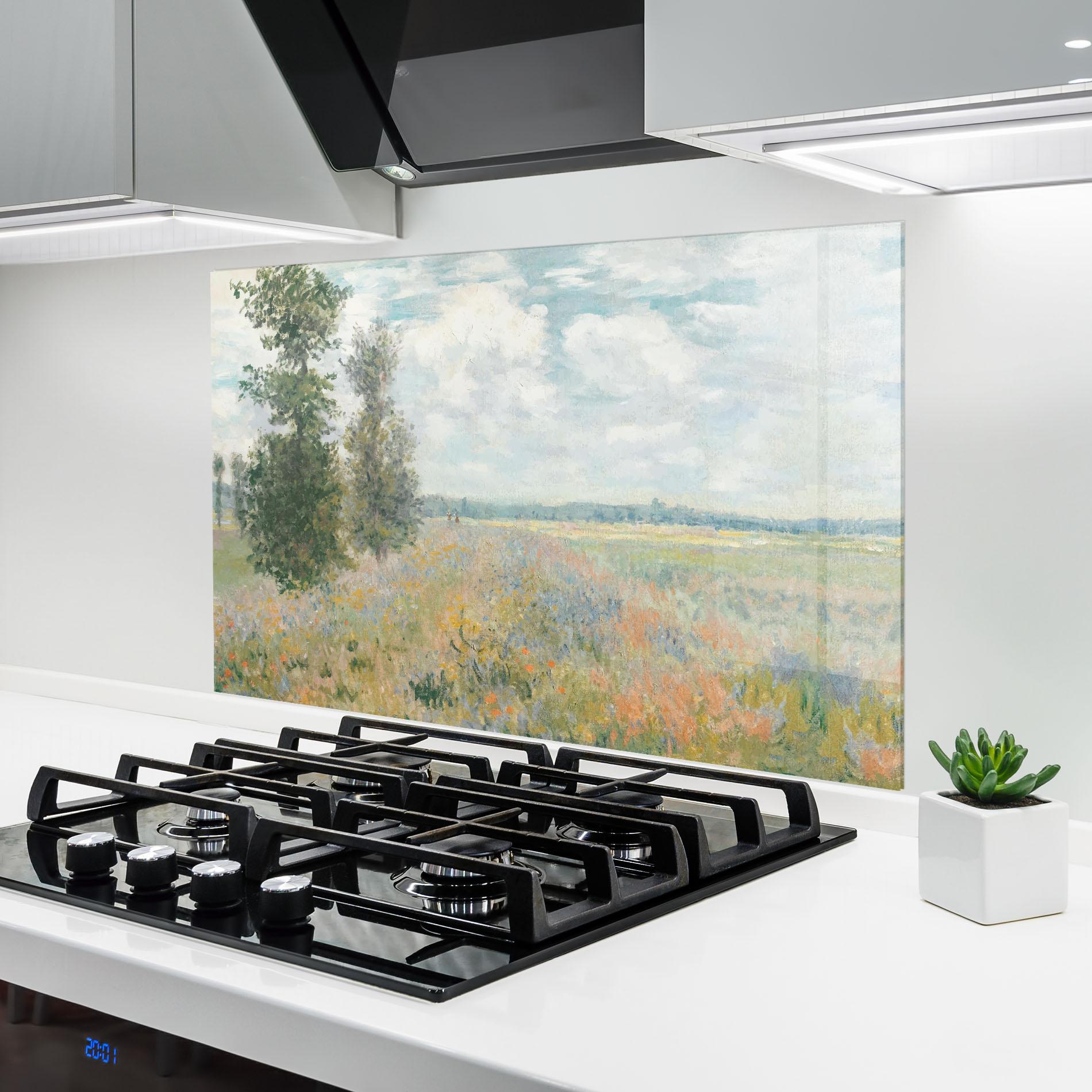 Küchenrückwand Glas Monet's Landscape Background mockup 6