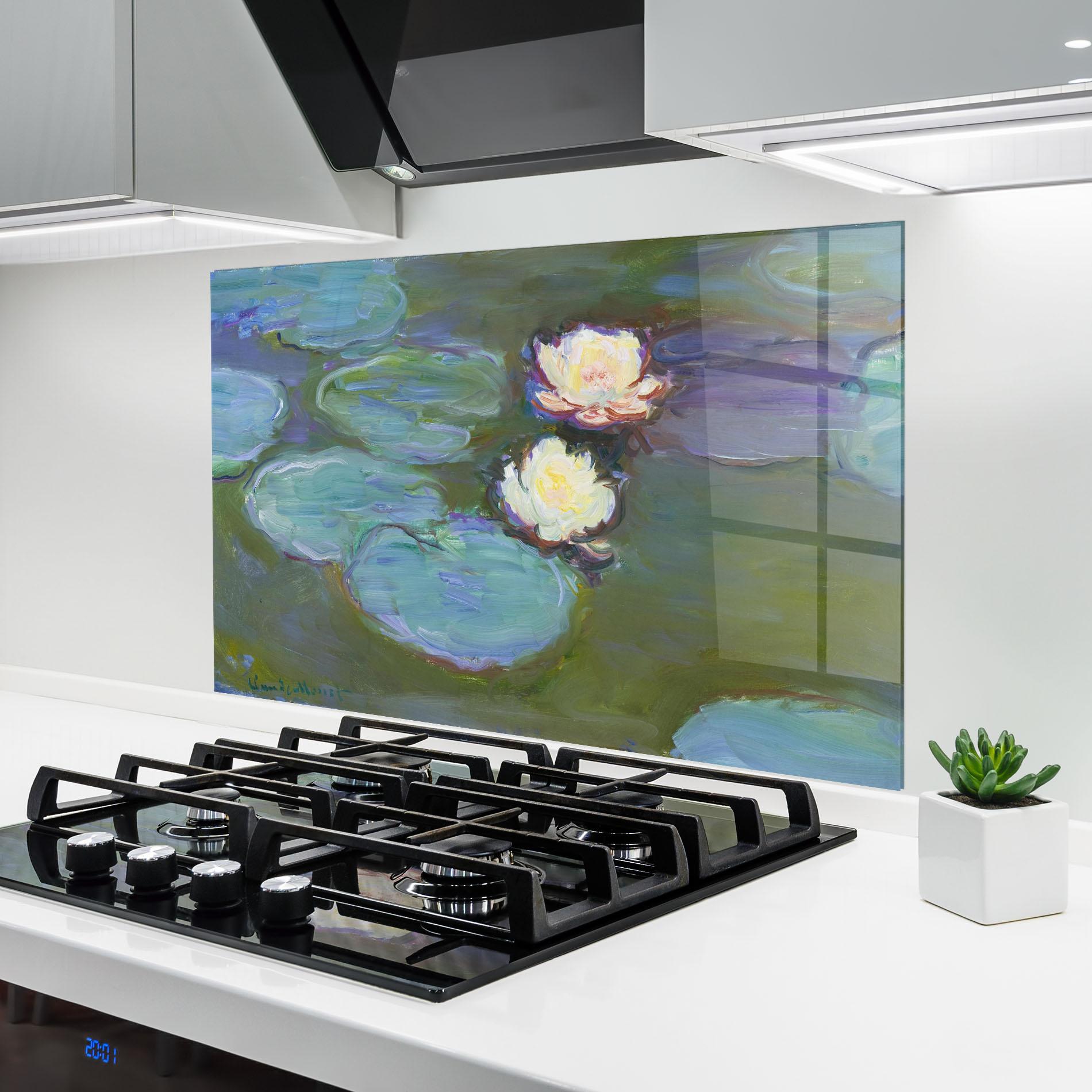 Küchenrückwand Glas Nympheas Monet. mockup 6